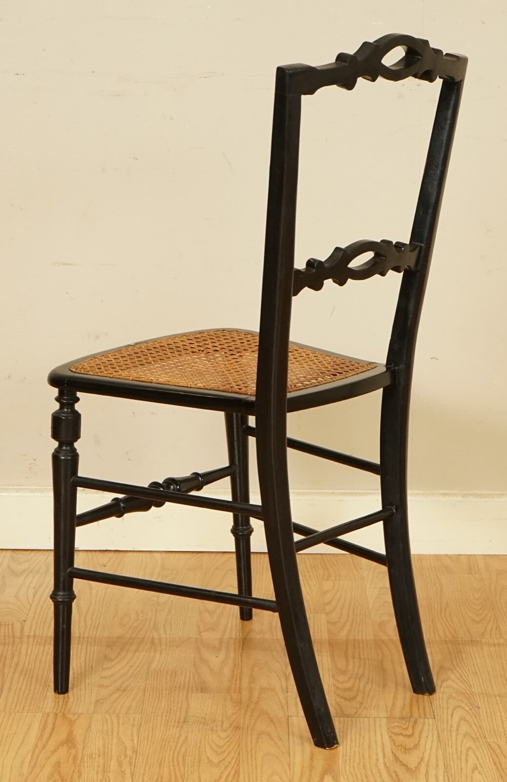 ANTIQUE CIRCA 1815 MOTHER OF PEARL INLAID EBONISED REGENCY OCCASIONAL CHAIR