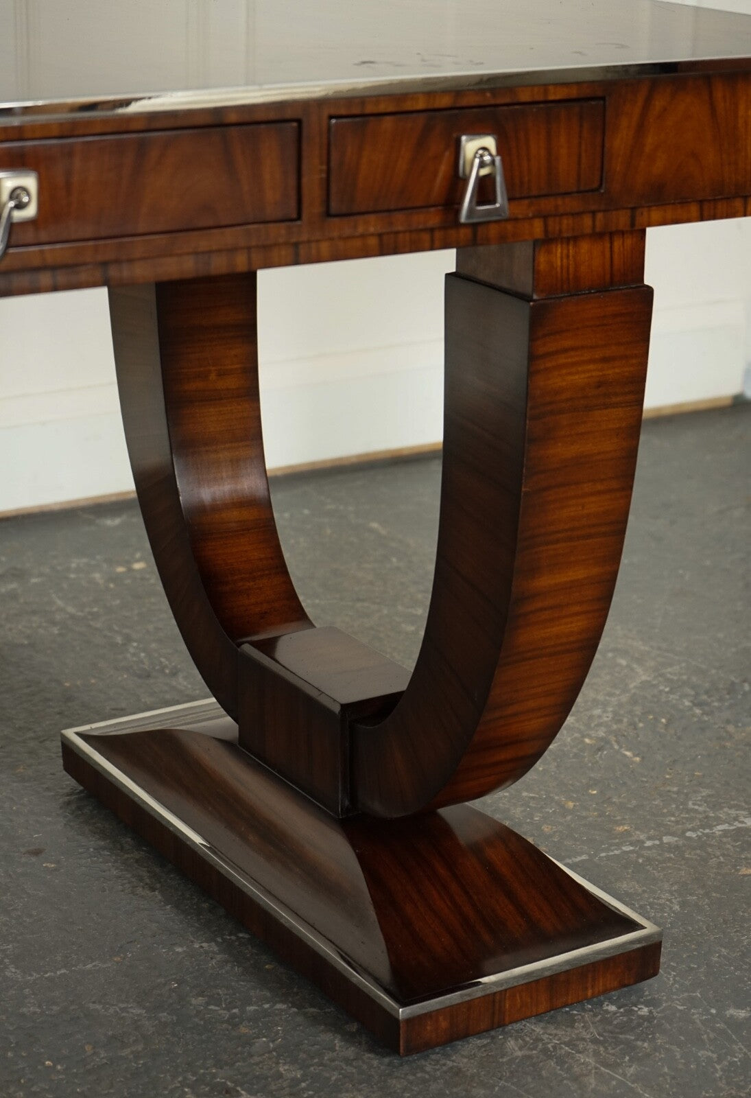 RARE THEODORE ALEXANDER ART DECO STYLE OFFICE DOUBLE SIDED DRAWERS DESK