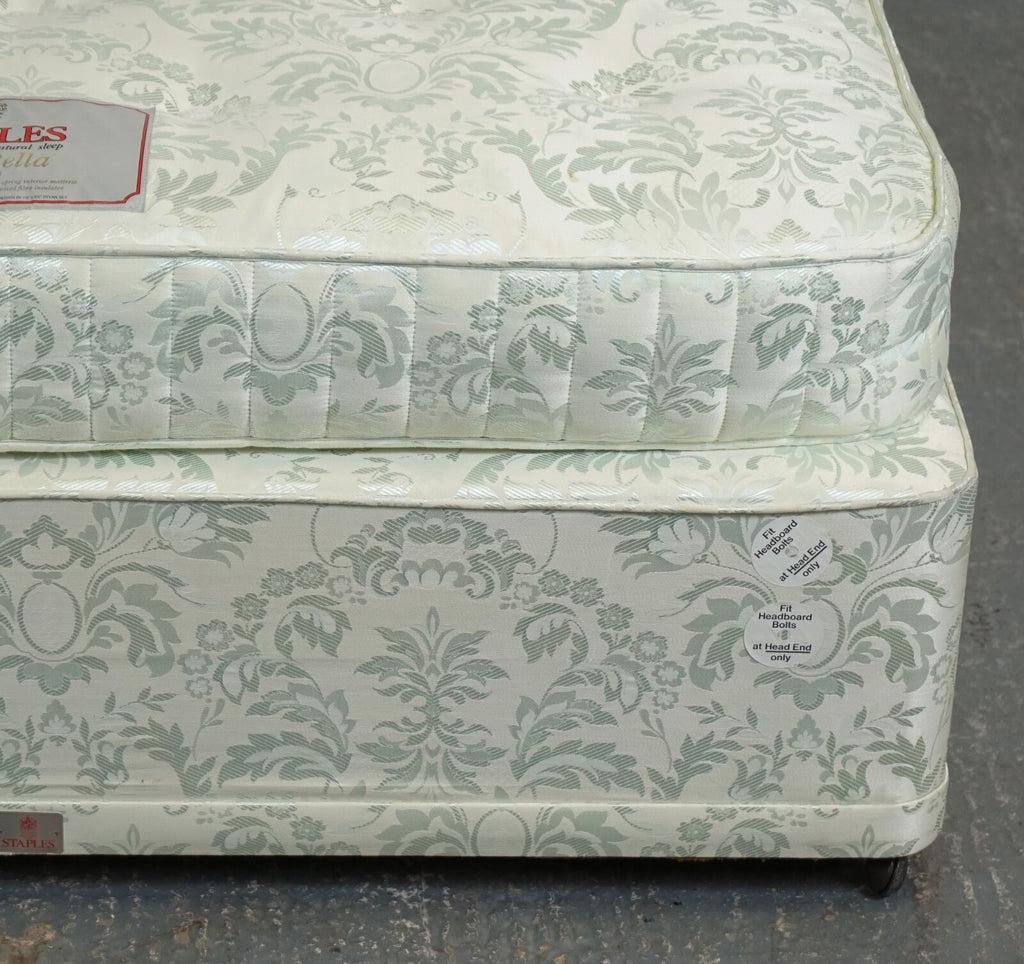 STAPLES & CO DOUBLE DIVAN & MATTRESS BED