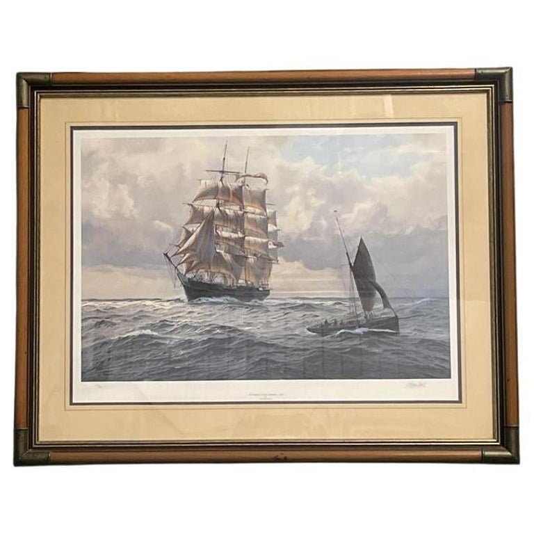 LIMITED PRINT 467/600 BY J. STEVEN JEWS THE TWEED IN THE CHANNEL 1875 CAMPAIGN