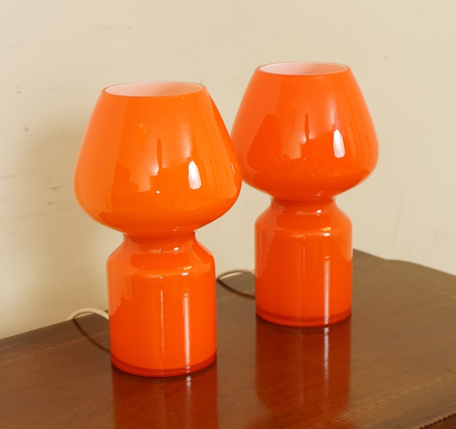 VINTAGE MASSIMO VIGNELLI STYLE 'FUNGO' TABLE LAMPS 1950s