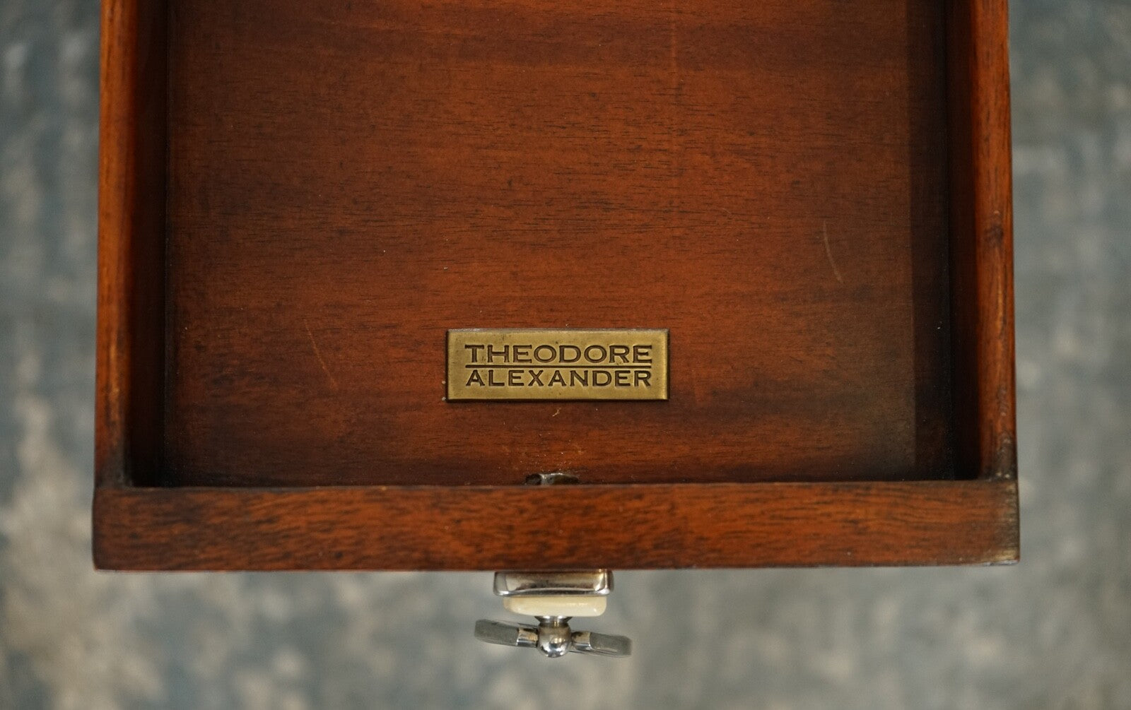 RARE THEODORE ALEXANDER ART DECO STYLE OFFICE DOUBLE SIDED DRAWERS DESK