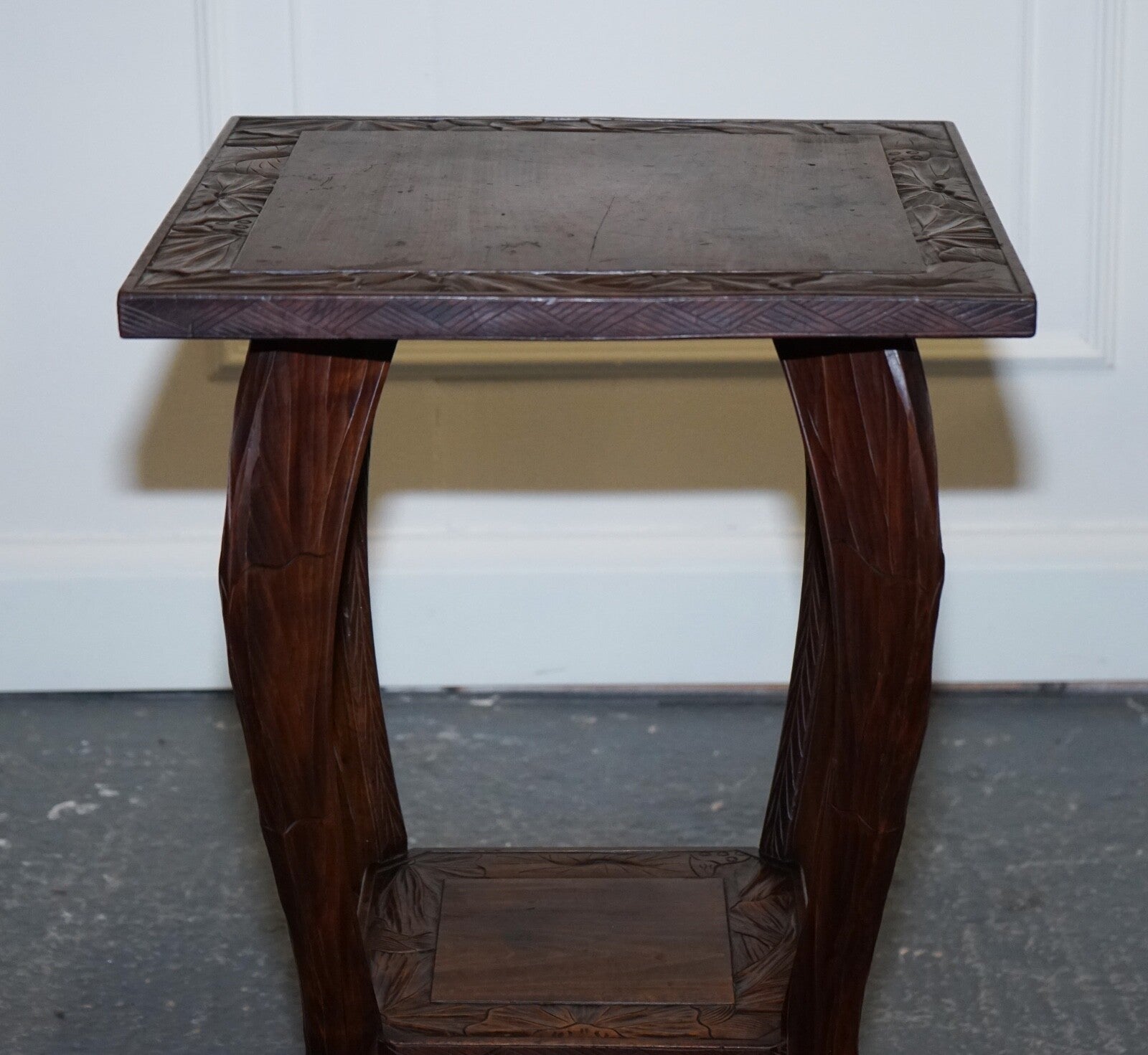 LIBERTY'S LONDON 1950's HAND CARVED OCCASIONAL SIDE END LAMP WINE TABLE