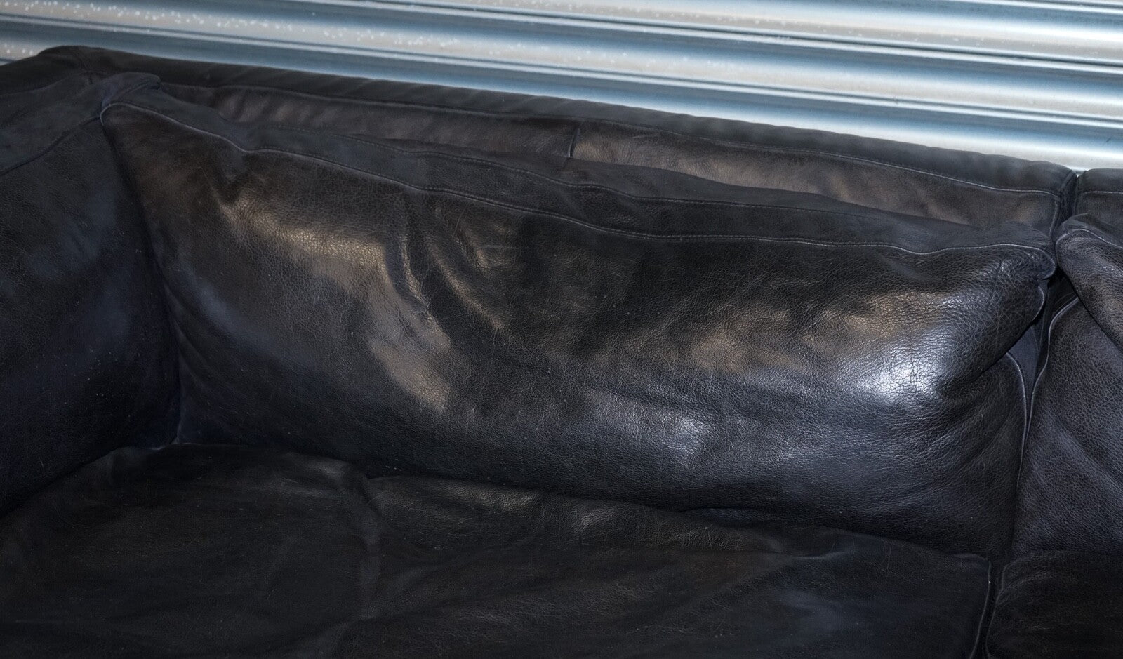 TIMOTHY OULTON ZENNA SECTIONAL GREY LEATHER SOFA FEATHER FILLED CUSHION RRP £10K