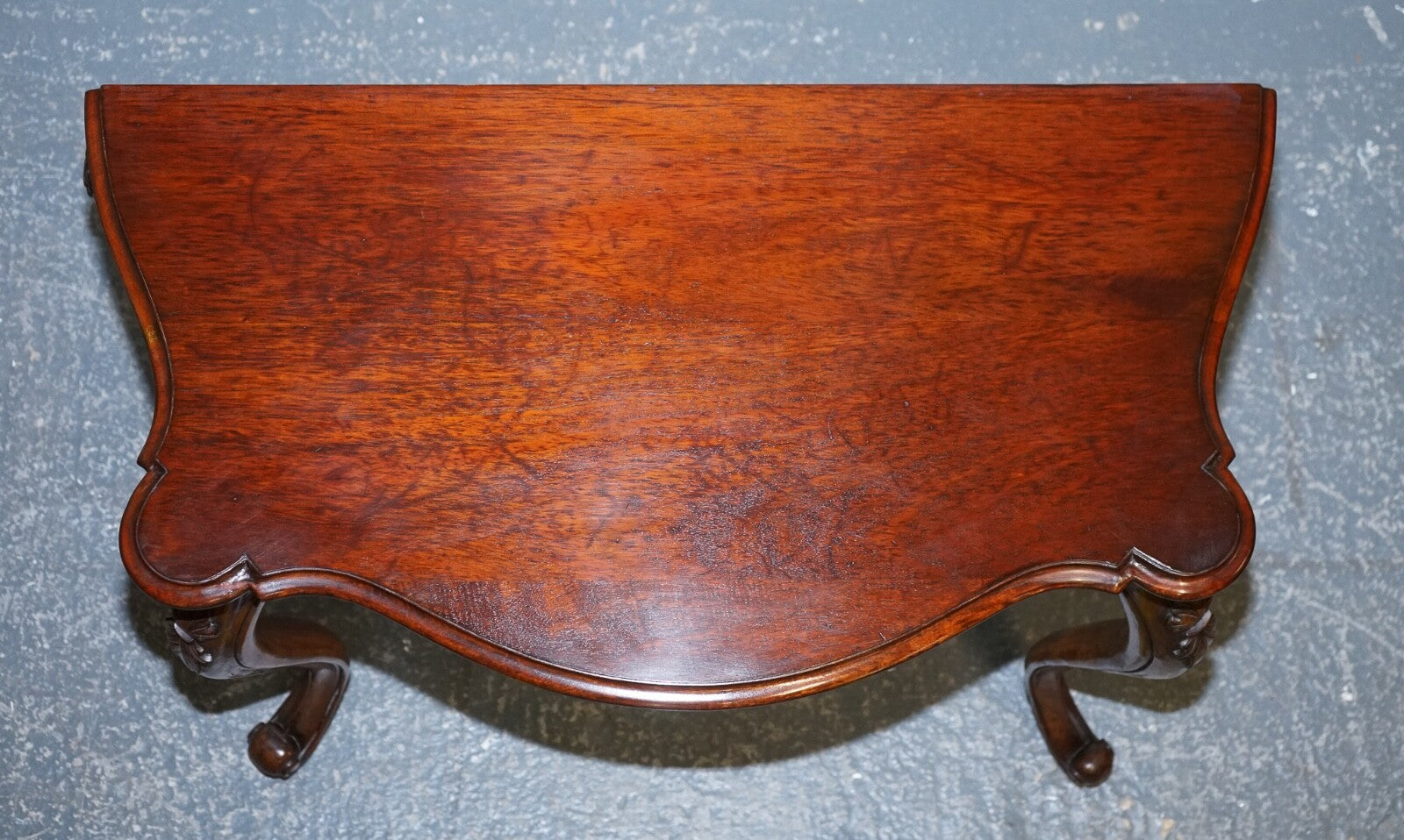 LATE 19TH CENTURY CARVED FRENCH HALL STAND CONSOLE TABLE WITH CABRIOLE LEGS
