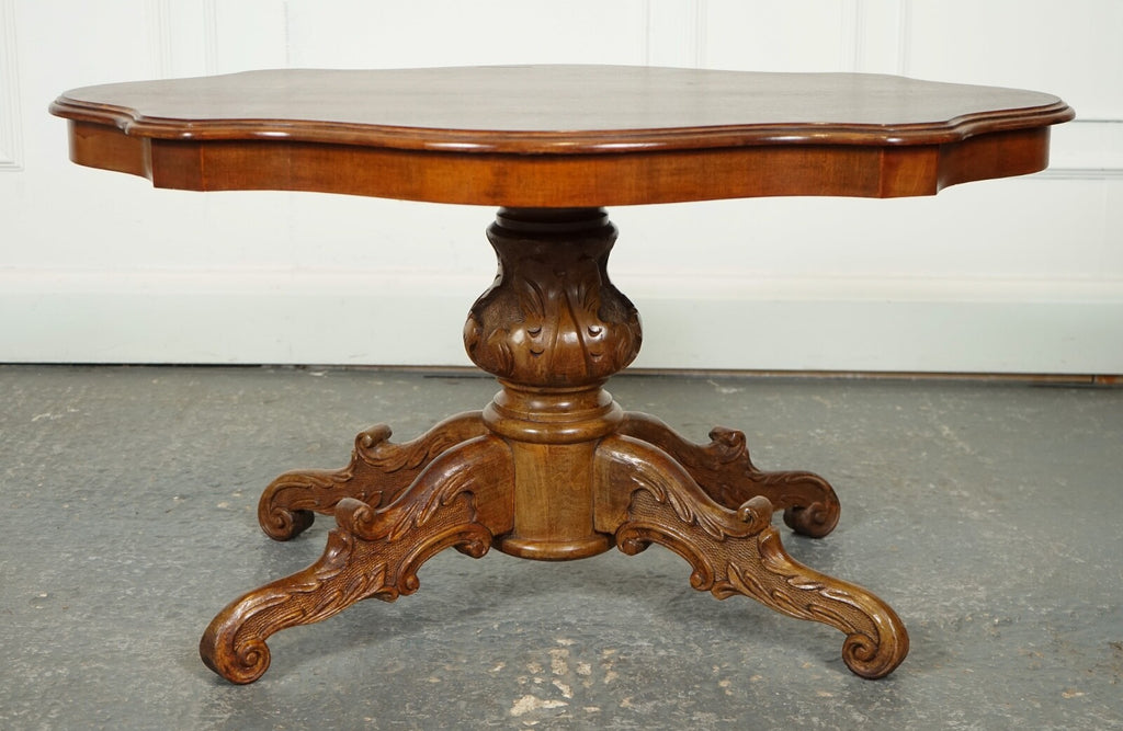 VINTAGE ITALIAN WALNUT BAROQUE COFFEE TABLE J1