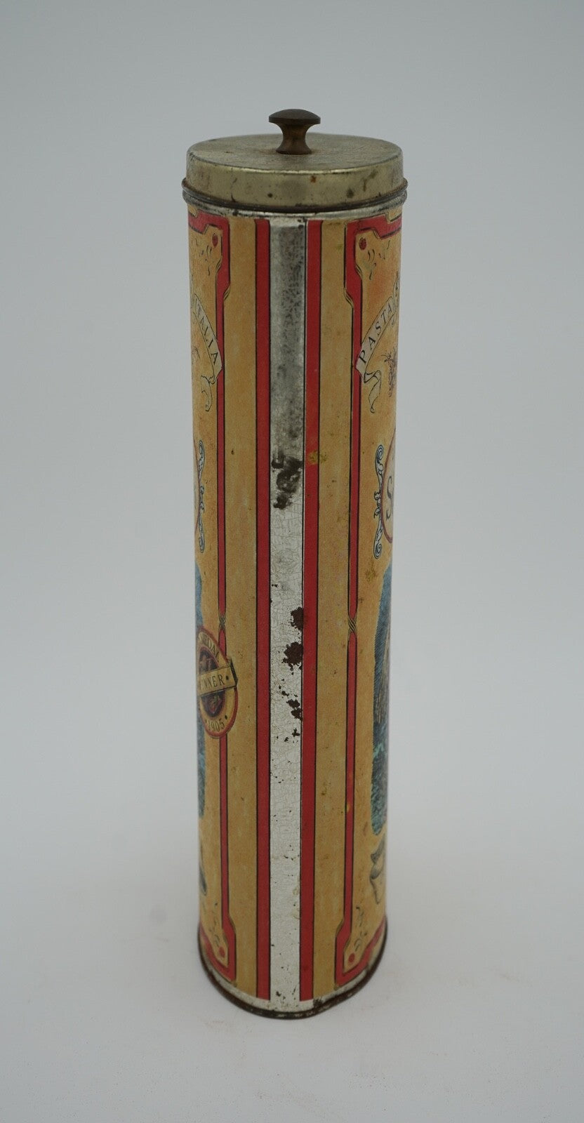 VINTAGE LUCE DECIELO ITLAIAN SPAGHETTI TIN VERY DECORATIVE