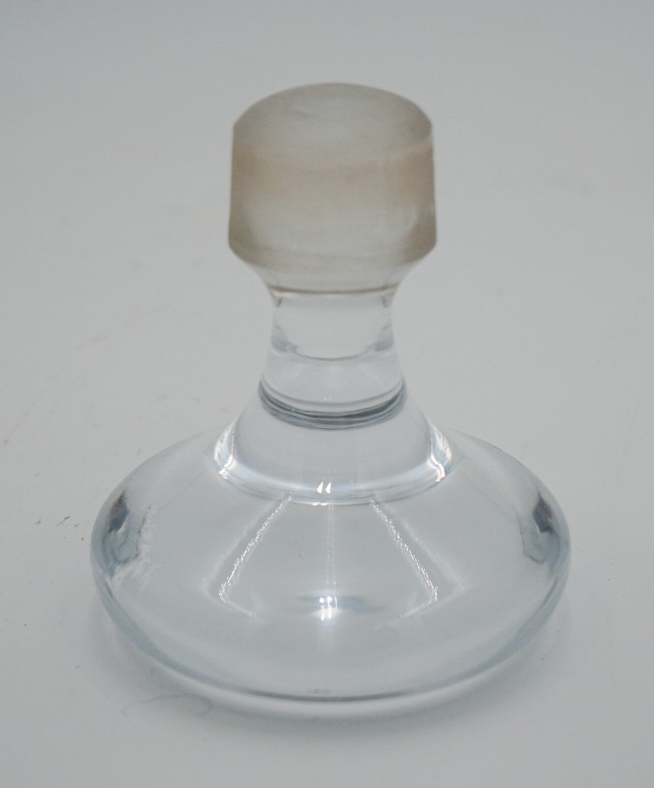 SILVER COLLARED HAND BLOWN CRANBERRY CRYSTAL DECANTER HARDWICKE COLLECTION