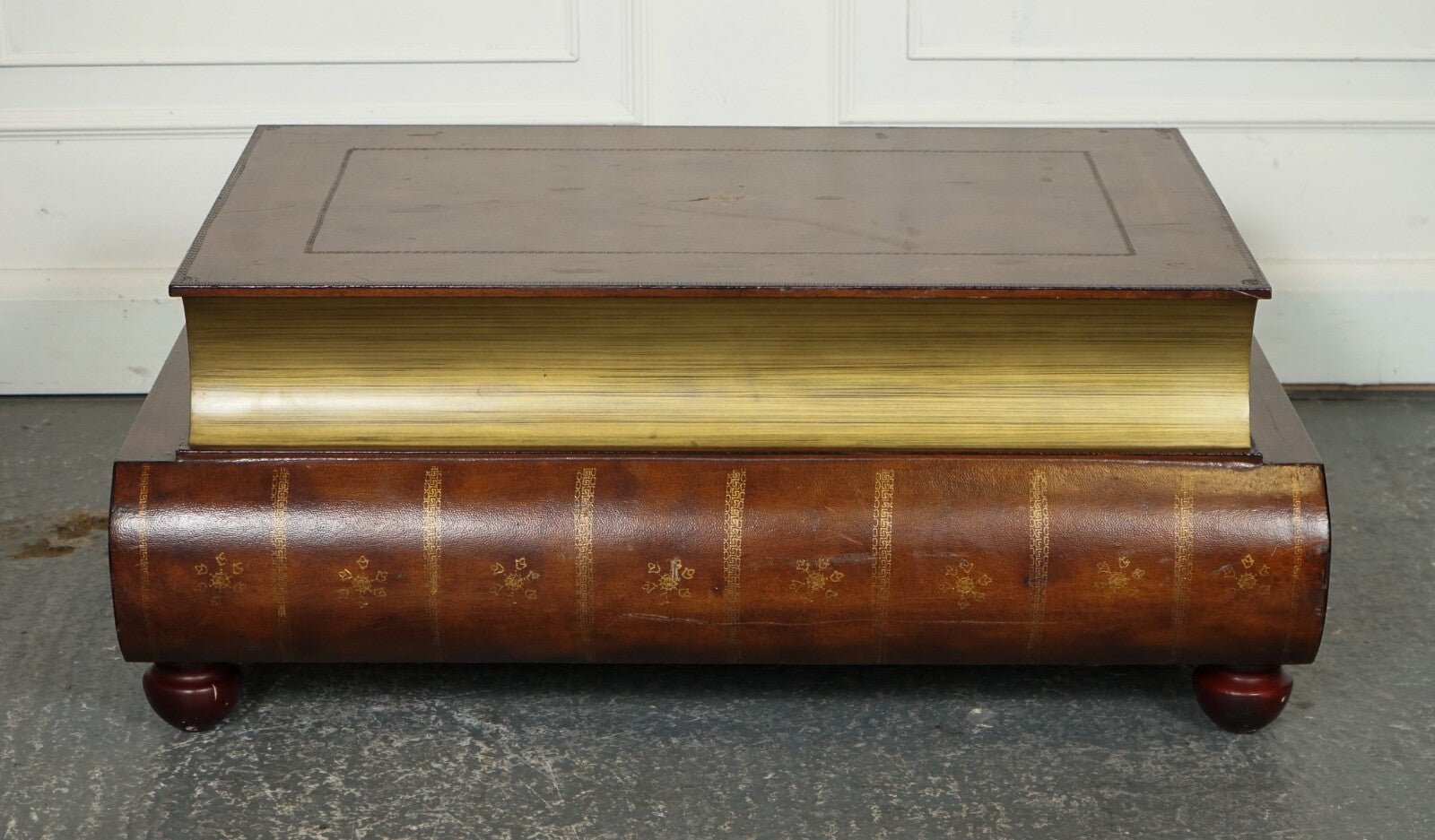 VINTAGE THEODORE ALEXANDER SCHOLARS STACK LIBRARY BOOKCASES COFFEE TABLE DRAWER