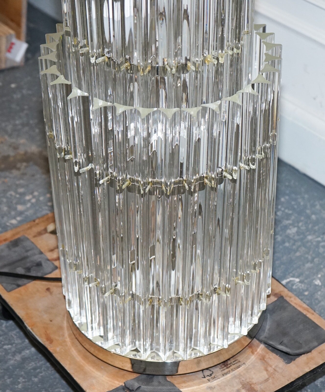 STUNNING LARGE MURANO GLASS  EICHHOLTZ ELDORADO ART DECO STYLE FLOOR LAMP