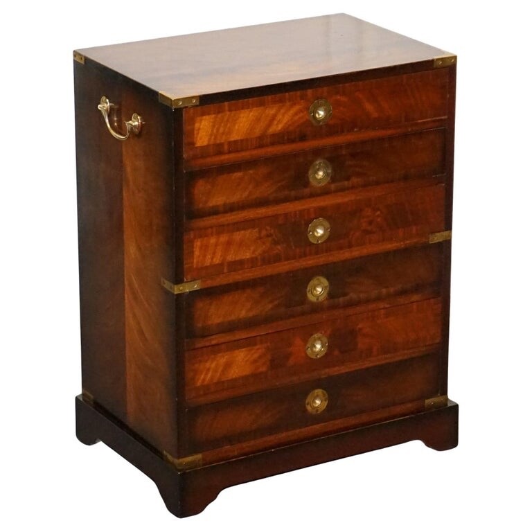 RESTORED STUNNING REH KENNEDY VINTAGE MILITARY CAMPAiGN CHEST OF DRAWERS