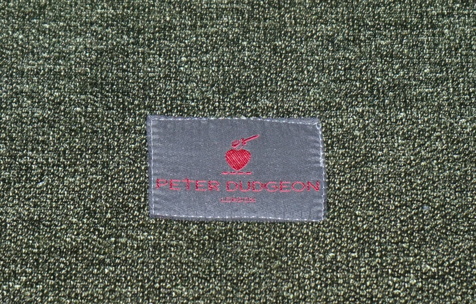 PETER DUDGEON BRITISH HANDMADE GREEN FABRIC HOWARD STYLE 3 SEATER SOFA RRP£12000