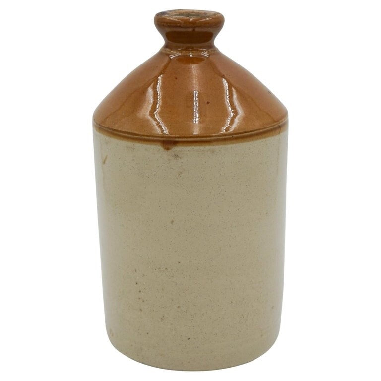 DECORATIVE ENGLISH ANTIQUE STONEWARE JUG FLOWER VASE