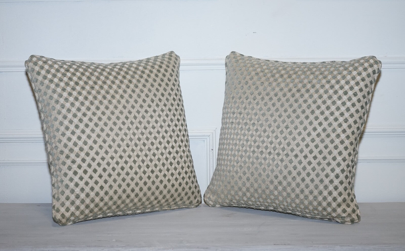 VINTAGE DURESTA DUCK SCATTER CUSHION CREAM AND SAGE