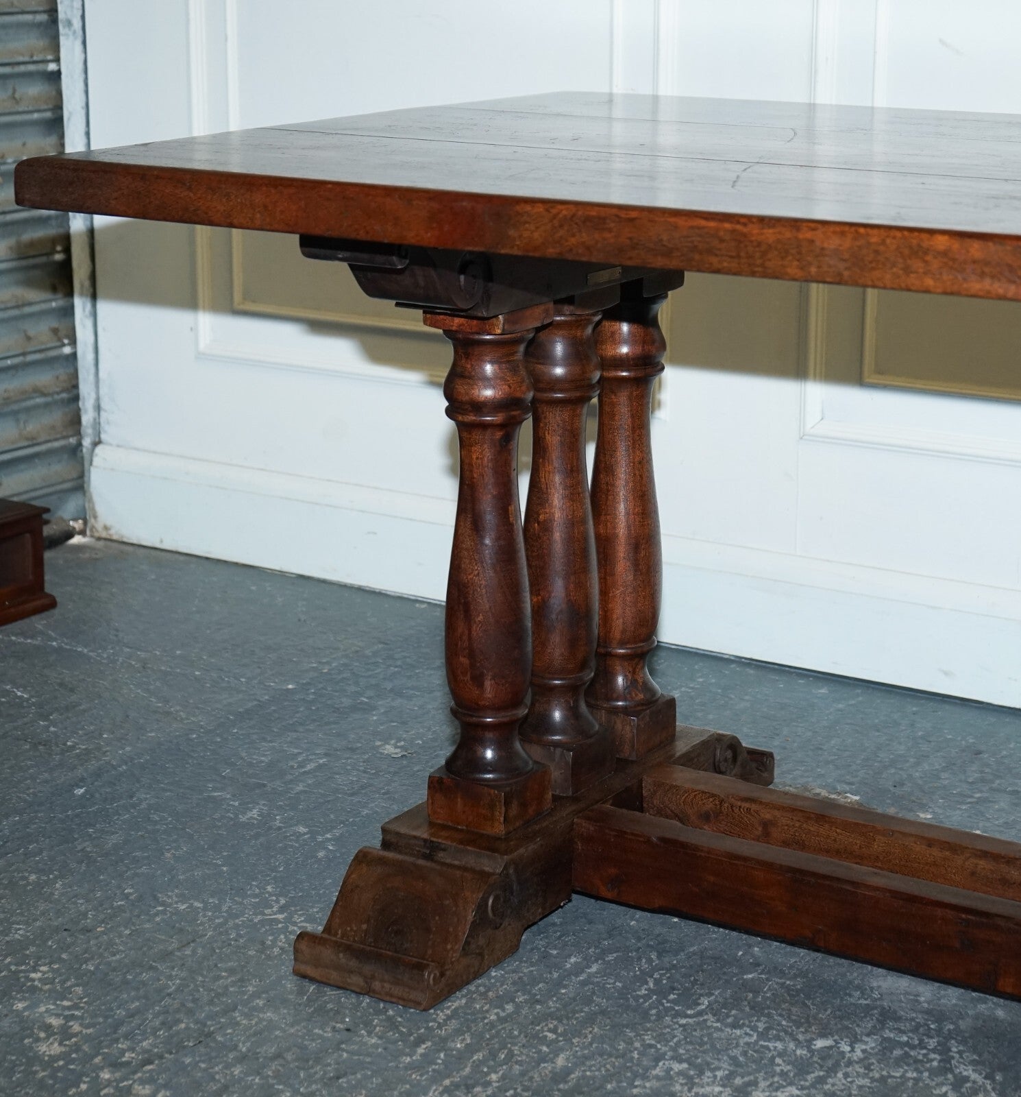 VINTAGE HARDWOOD RECTANGULAR DINING TABLE  185CM 6 FEET 1 LENGTH