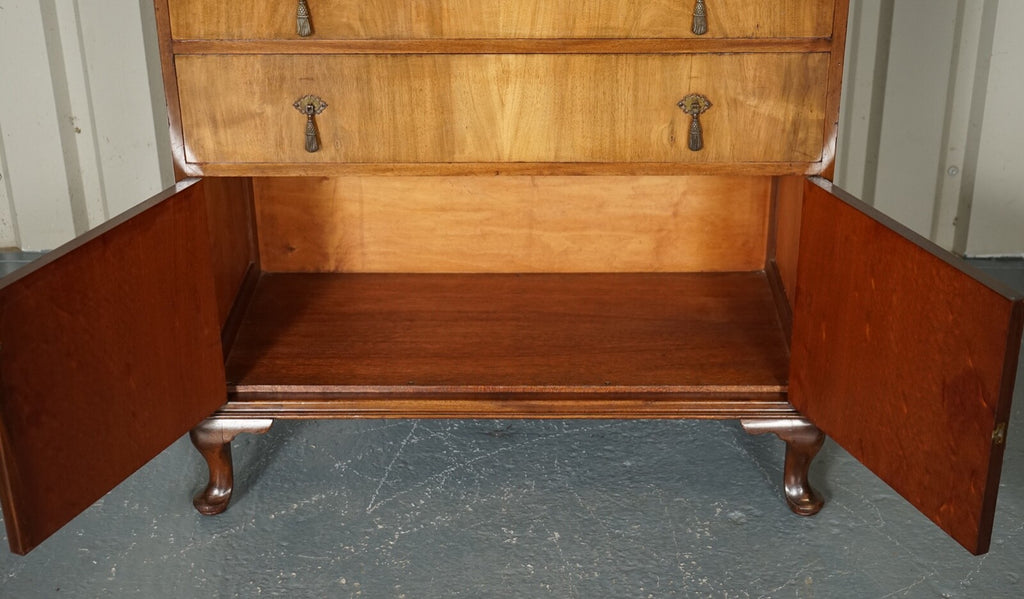 CIRCA 1930'S STAMPED WARING & GILLOW LTD CHEST OF DRAWERS SIDEBOARD