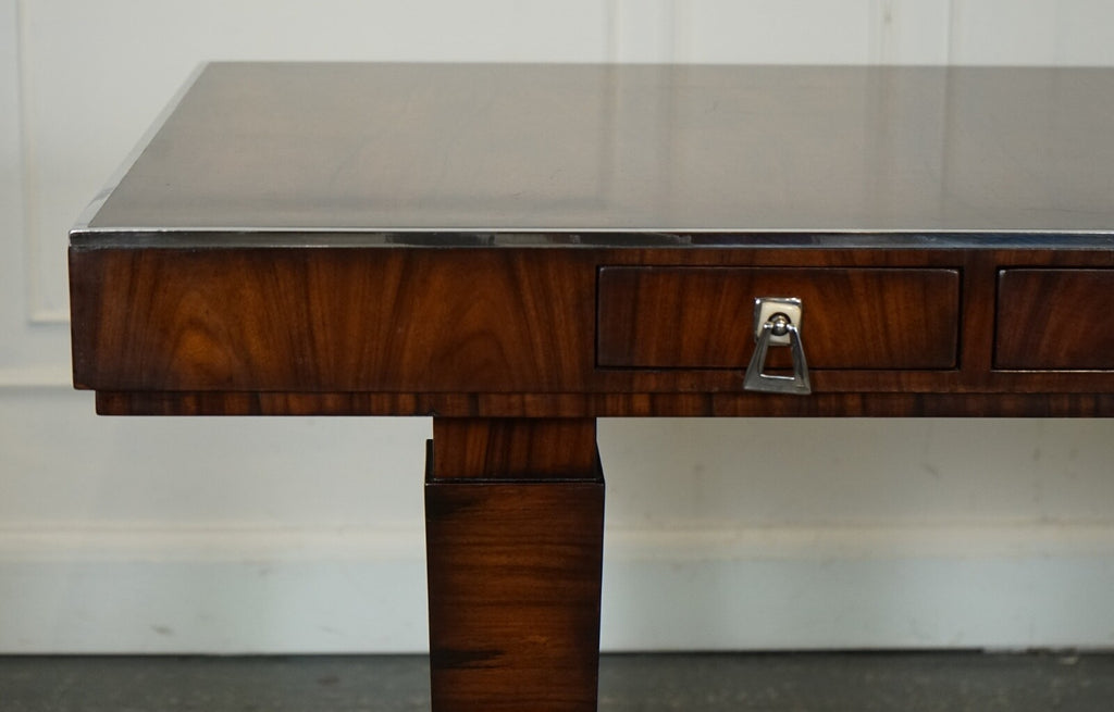 RARE THEODORE ALEXANDER ART DECO STYLE OFFICE DOUBLE SIDED DRAWERS DESK