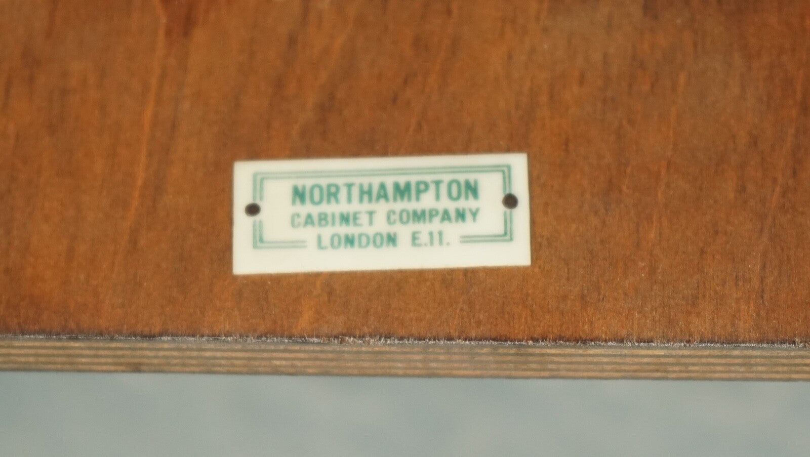 VINTAGE ORIENTAL HALF MOON DEMI LUNE TABLE MADE BY NORTHAMPTON CABINET COMPANY