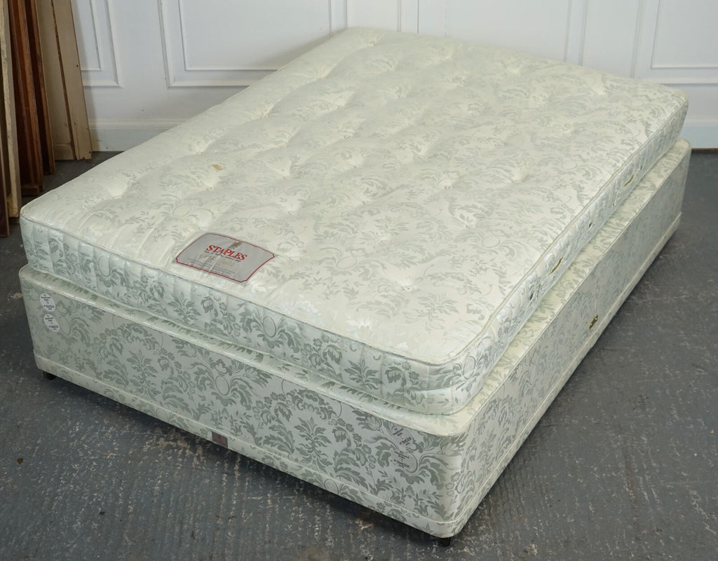 STAPLES & CO DOUBLE DIVAN & MATTRESS BED