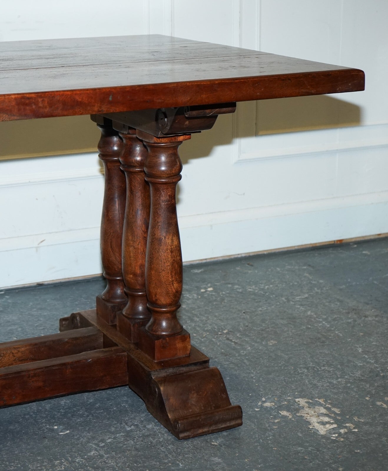 VINTAGE HARDWOOD RECTANGULAR DINING TABLE  185CM 6 FEET 1 LENGTH