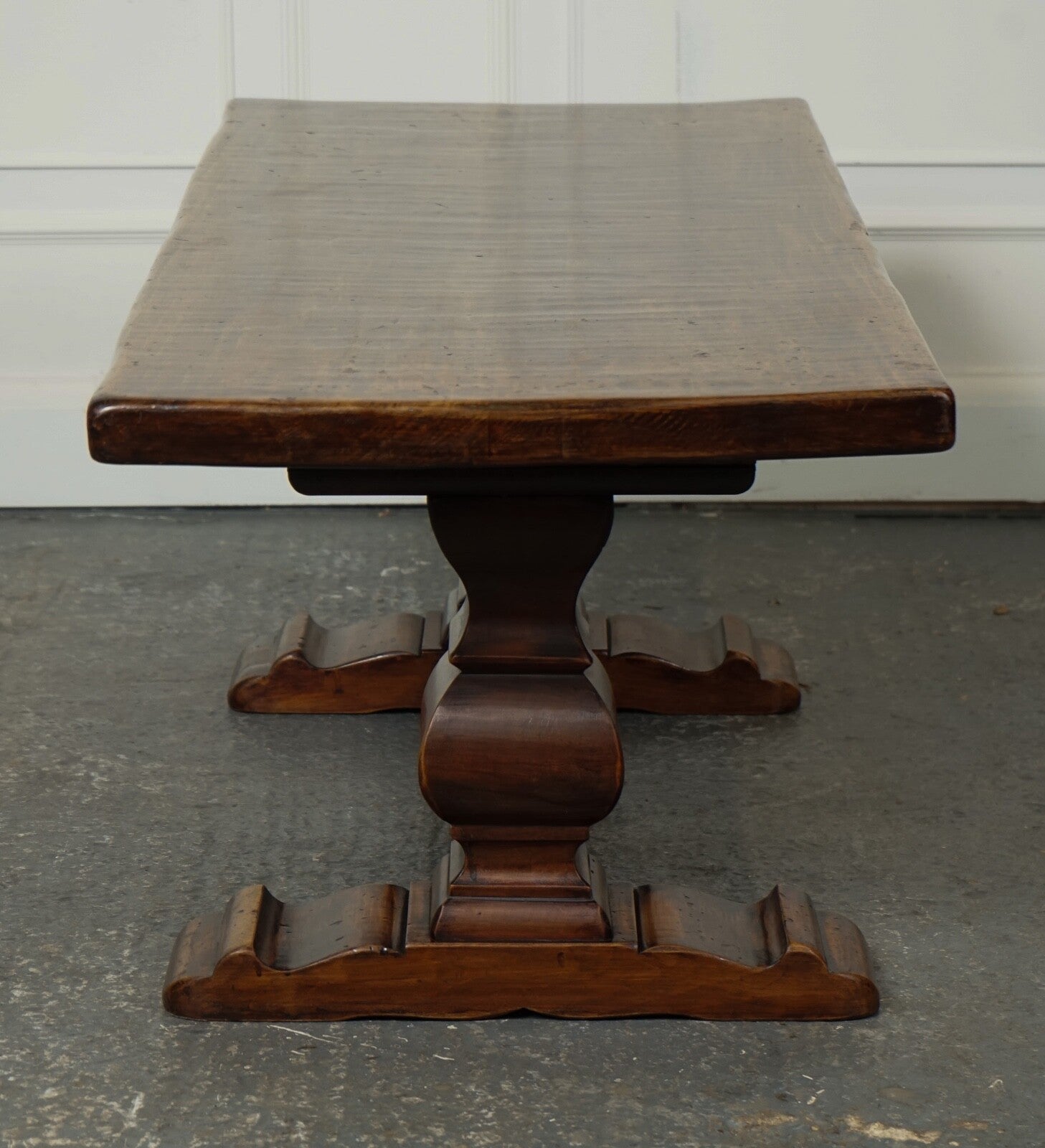 VINTAGE REFECTORY ROBERT MOUSEMAN THOMPSON STYLE DAZED OAK COFFEE TABLE J1