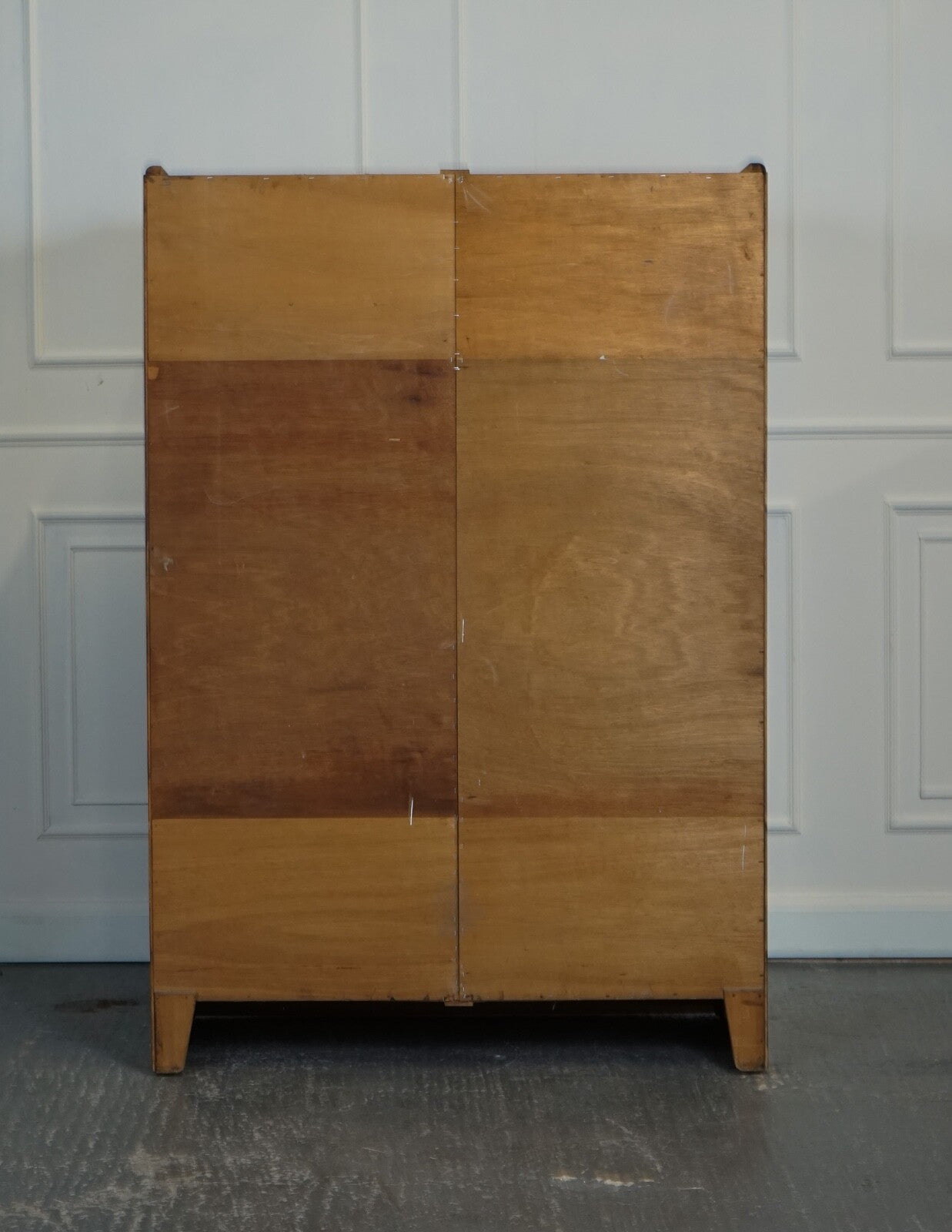 VINTAGE ART DECO MAHOGANY TWO DOOR WARDROBE BY LEBUS FURNITURE J1