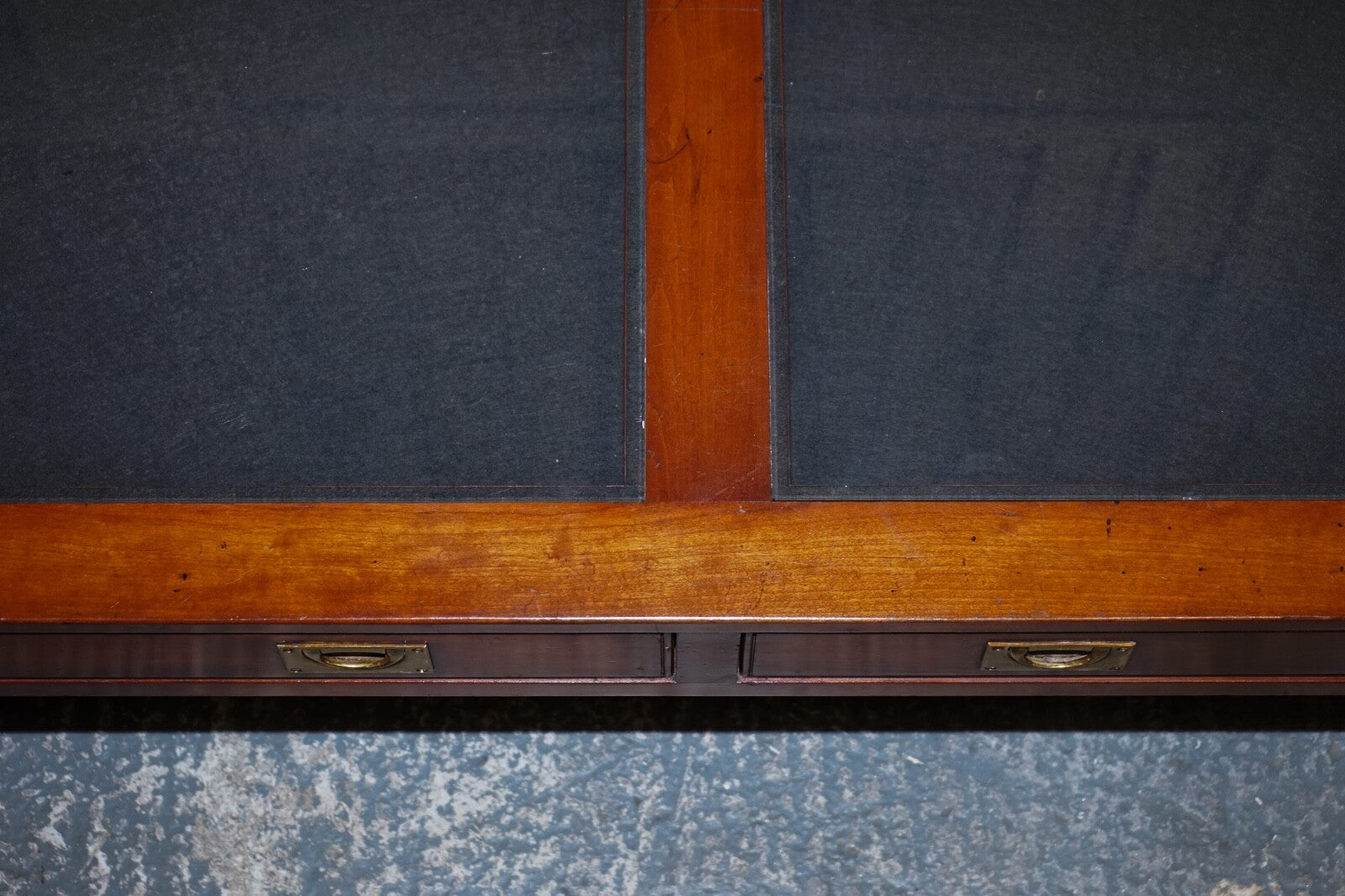 VERY LARGE COFFEE TABLE WITH INLAID GLASS PANELS  MADE BY KENNEDY HARRODS