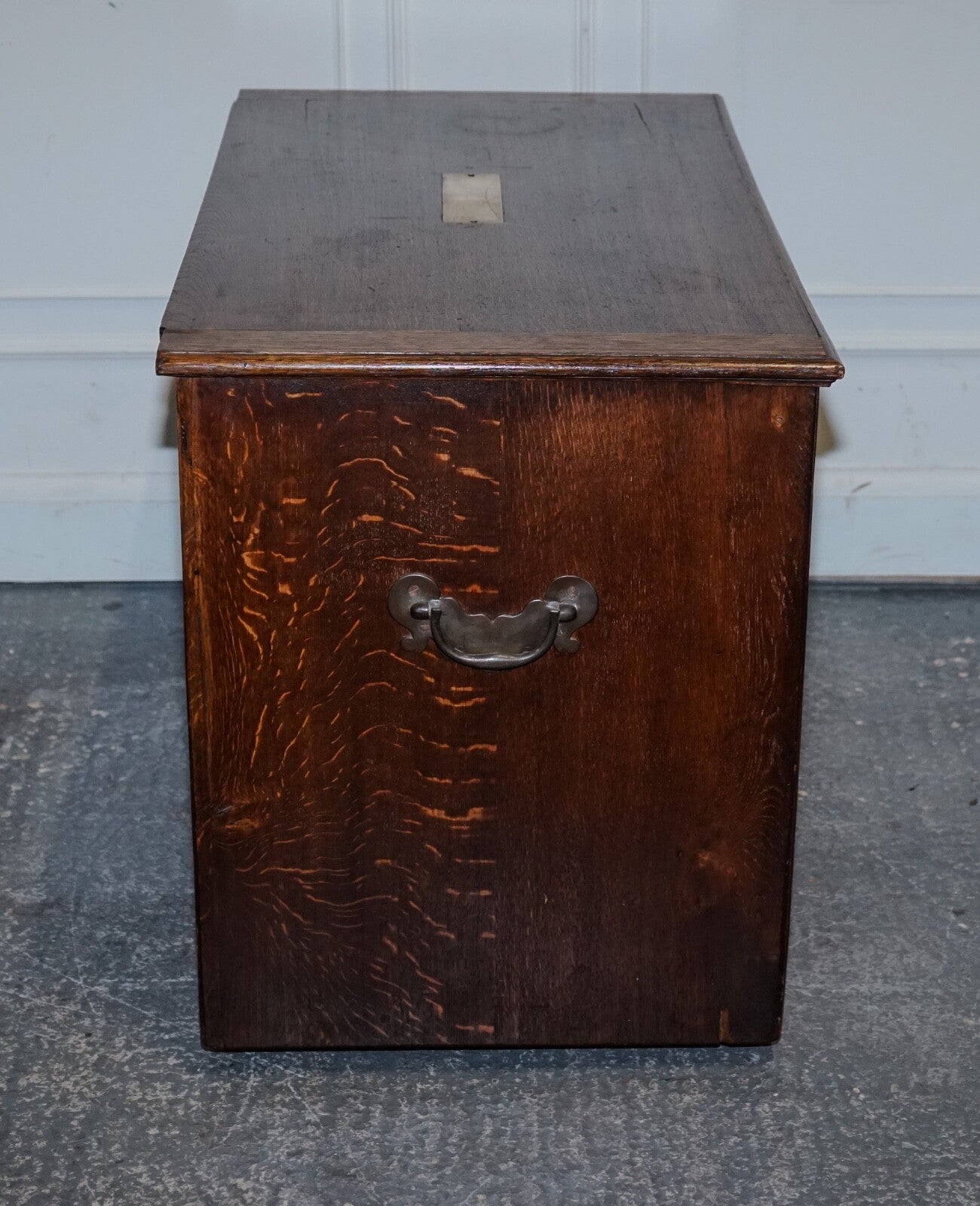 LARGE RARE  VICTORIAN ANTIQUE MILITARY CAMPAIGN SPECIMEN TRUNK OR LETTERS TRUNK