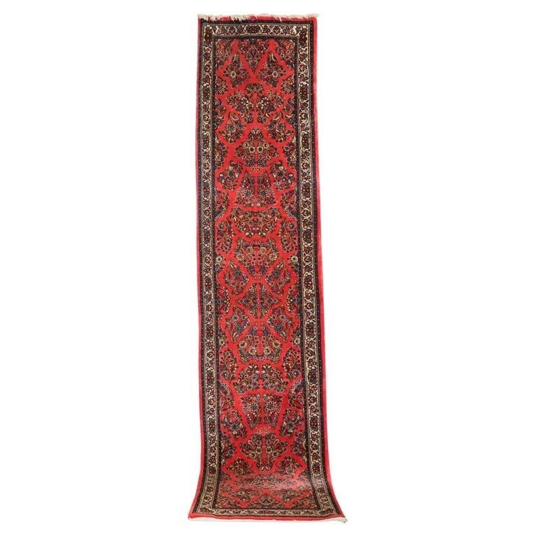 BEAUTIFUL VINTAGE  RED TURKISH CARPET HALLWAY RUNNER