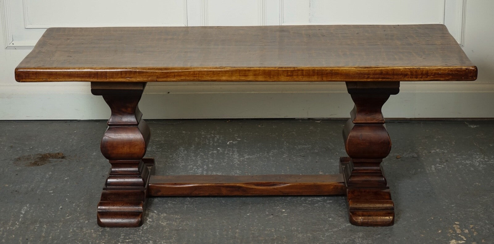 VINTAGE REFECTORY ROBERT MOUSEMAN THOMPSON STYLE DAZED OAK COFFEE TABLE J1