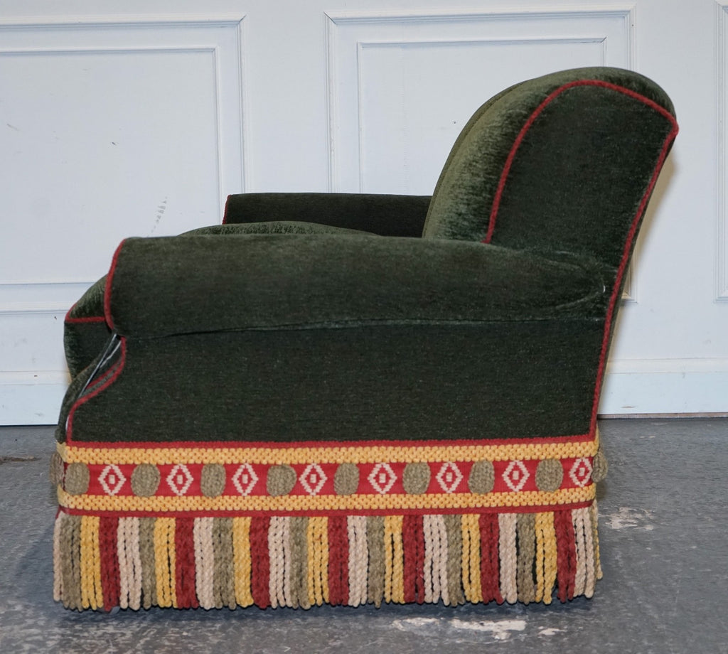 PETER DUDGEON BRITISH HANDMADE GREEN FABRIC HOWARD STYLE 2 SEATER SOFA RRP£10000