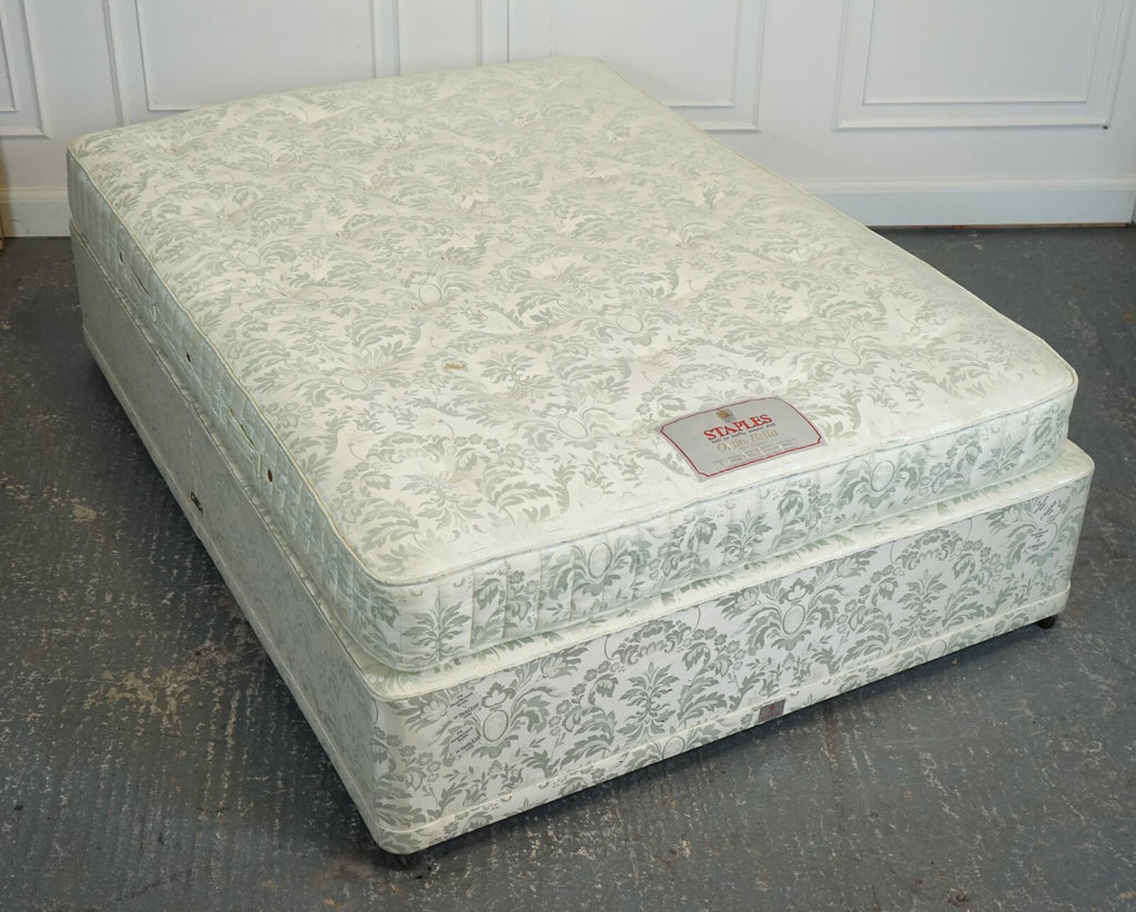 STAPLES & CO DOUBLE DIVAN & MATTRESS BED