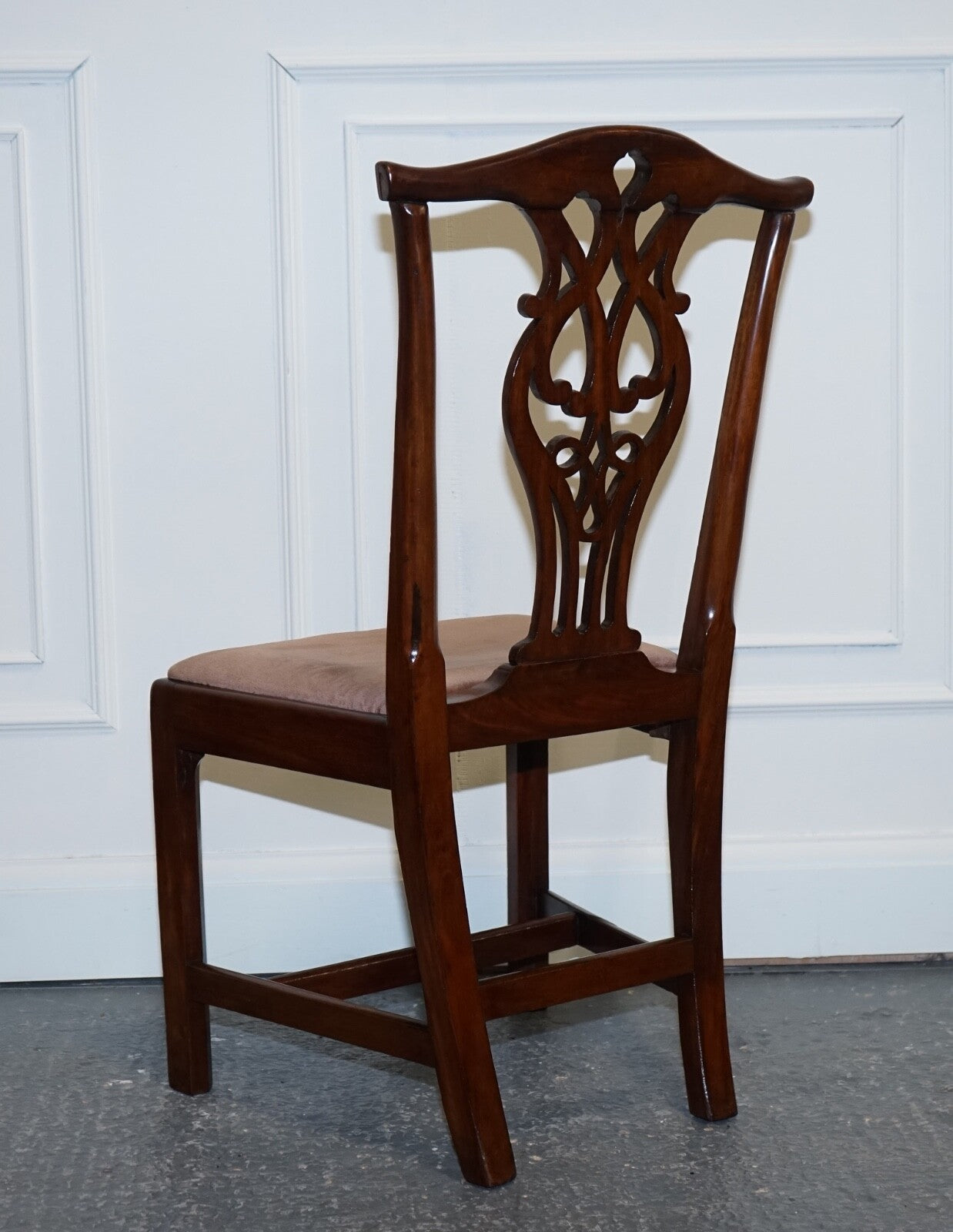 LOVELY CHIPPENDALE STYLE SET OF 6 DINING CHAIRS H FRAME