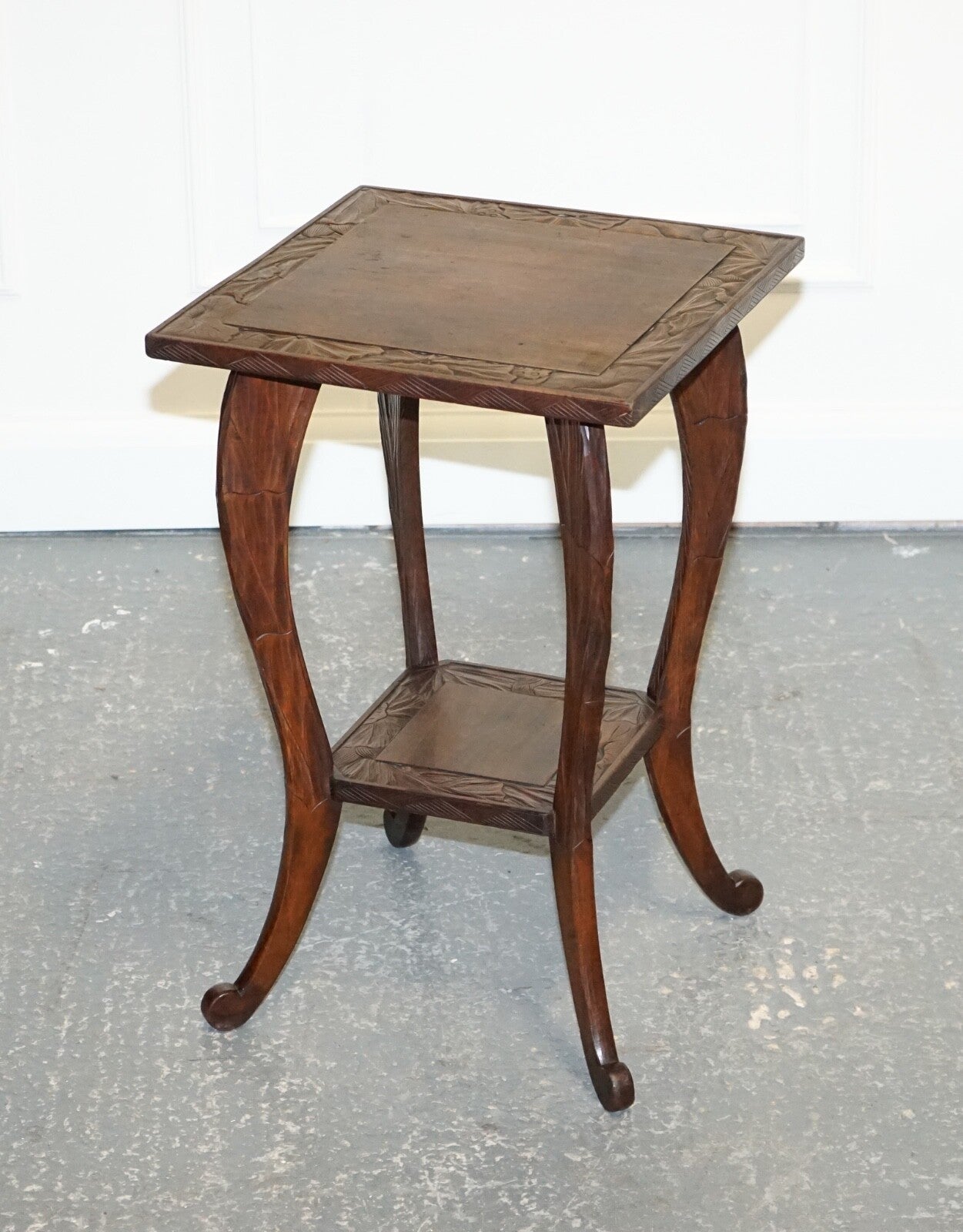 LIBERTY'S LONDON 1950's HAND CARVED OCCASIONAL SIDE END LAMP WINE TABLE