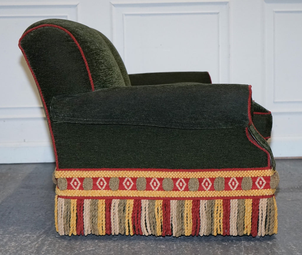 PETER DUDGEON BRITISH HANDMADE GREEN FABRIC HOWARD STYLE 2 SEATER SOFA RRP£10000