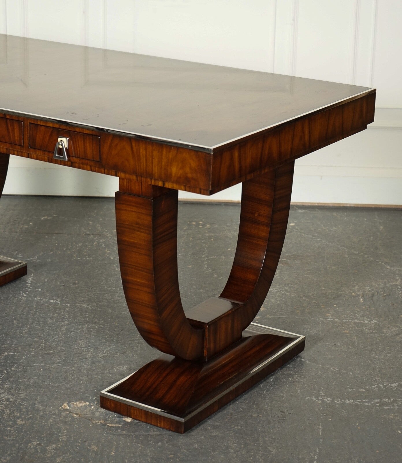 RARE THEODORE ALEXANDER ART DECO STYLE OFFICE DOUBLE SIDED DRAWERS DESK