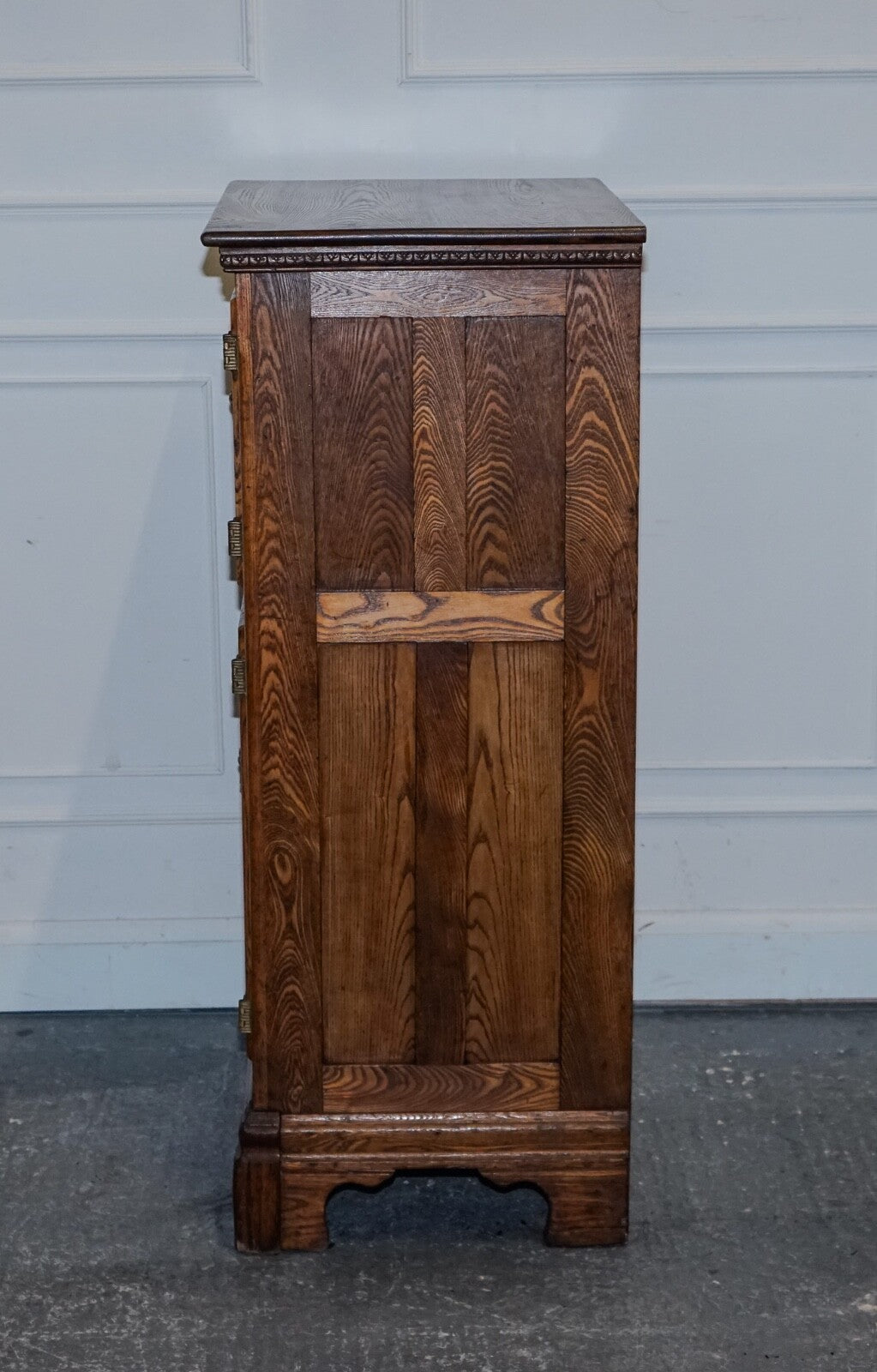 CIRCA 1900'S LARGE NORTH AMERICAN ALASKA MUSKEGON OAK LARDER ICE BOX COLLECTABLE