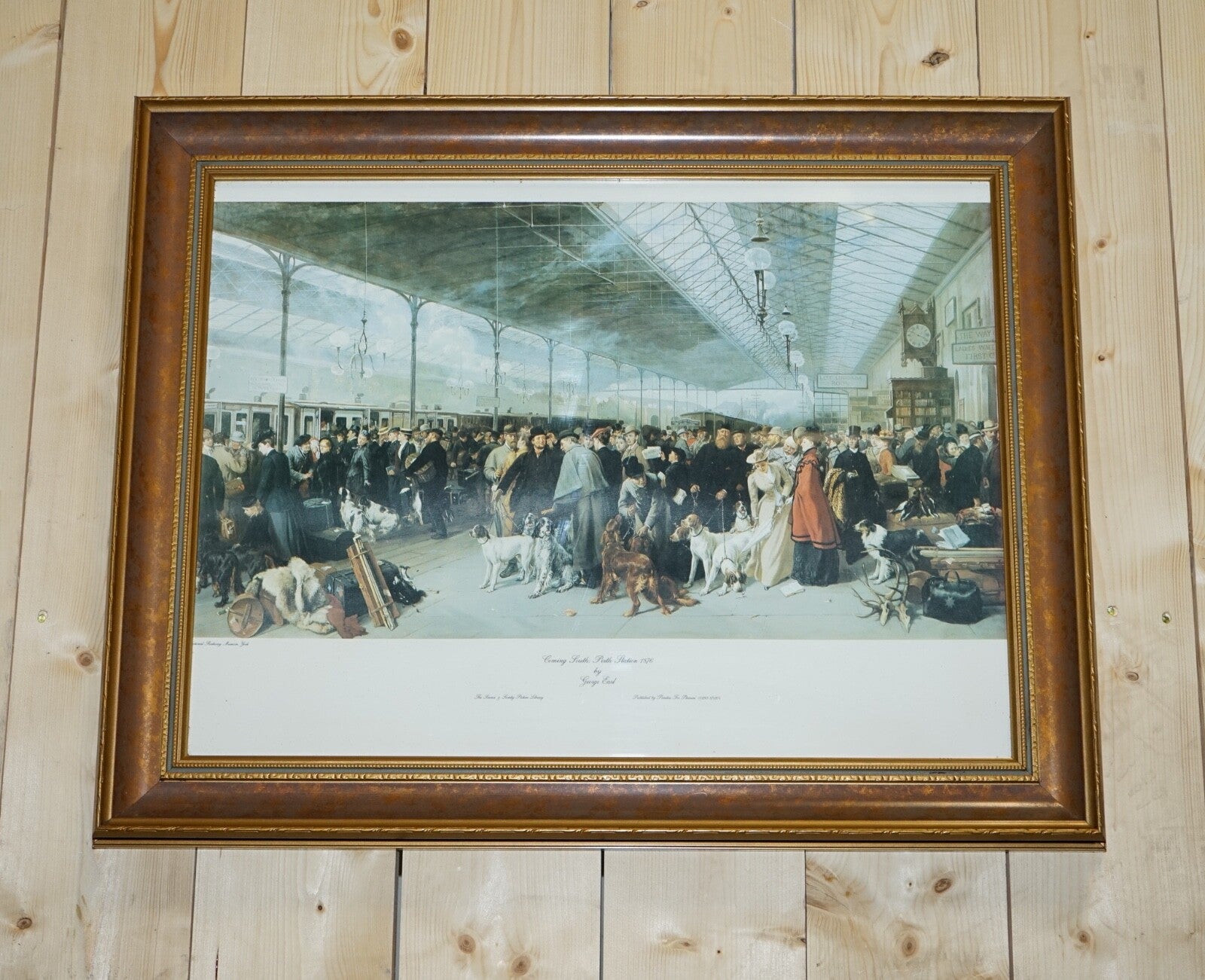 VINTAGE PRINT 'COMING SOUTH PERTH STATION'  1876 BY GEORGE EARL IN FRAME