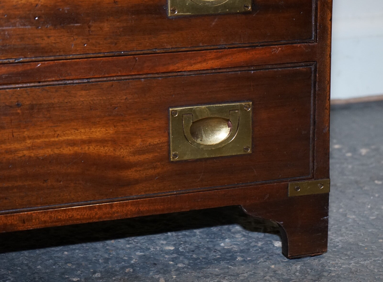 VINTAGE HARRODS KENNEDY BRASS MILITARY CAMPAIGN CHEST OF DRAWERS