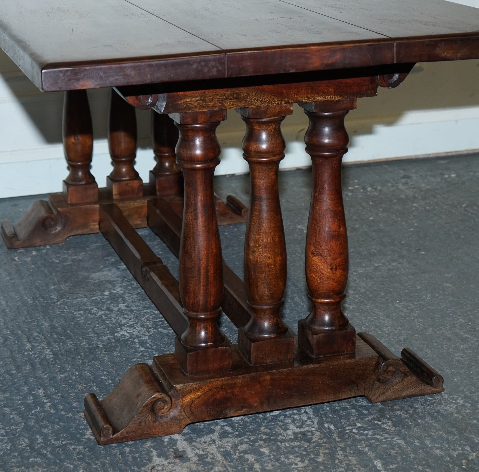 VINTAGE HARDWOOD RECTANGULAR DINING TABLE  185CM 6 FEET 1 LENGTH