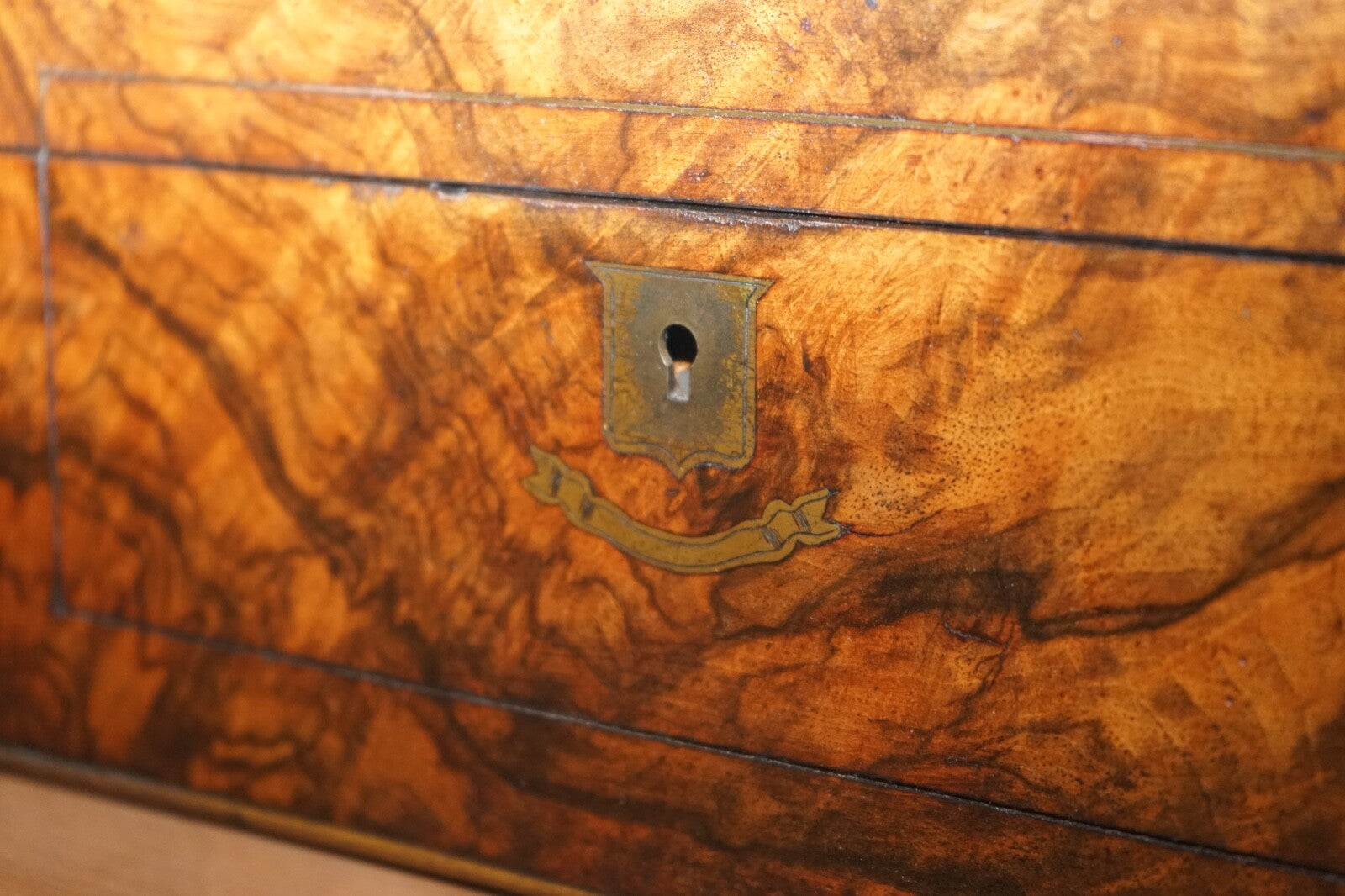 BEAUTIFUL SET OF VINTAGE BURR WALNUT SEWING STORAGE