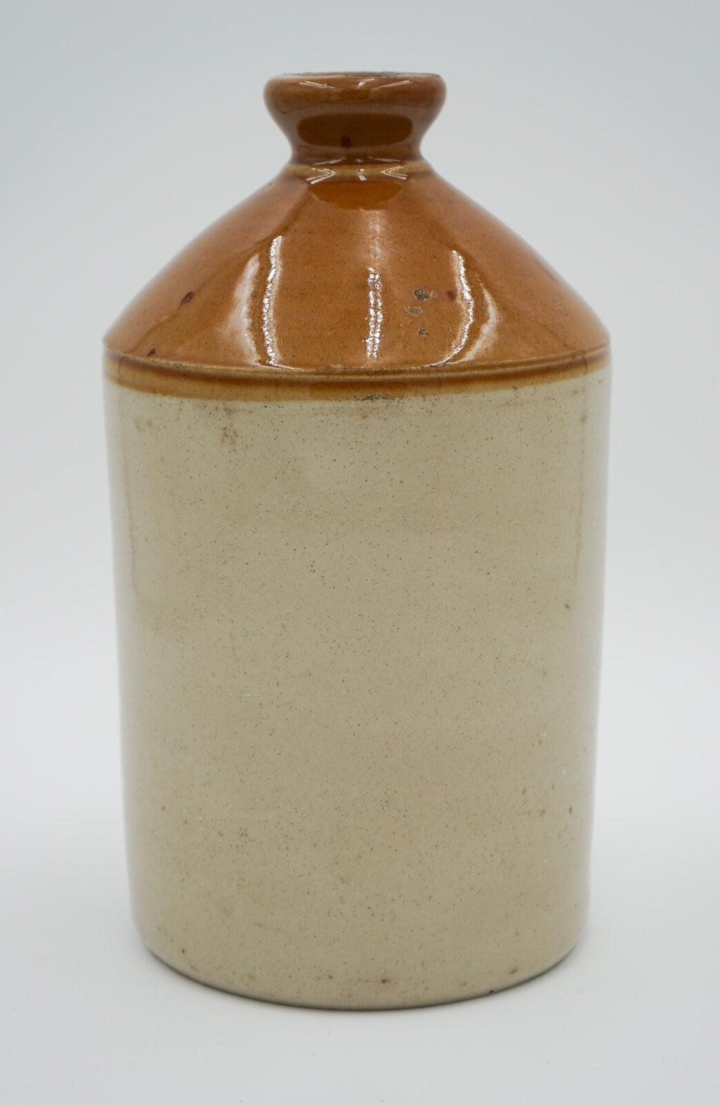 DECORATIVE ENGLISH ANTIQUE STONEWARE JUG FLOWER VASE