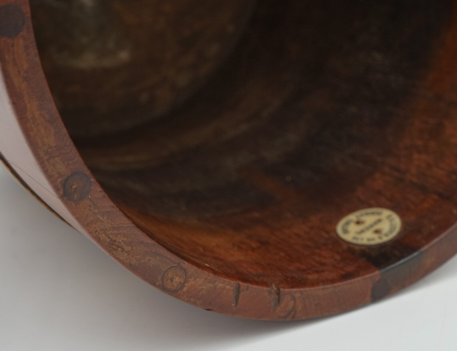 ANTIQUE R.A. LISTER & CO OAK BUCKET BRASS BRACES STUNNING PATINA