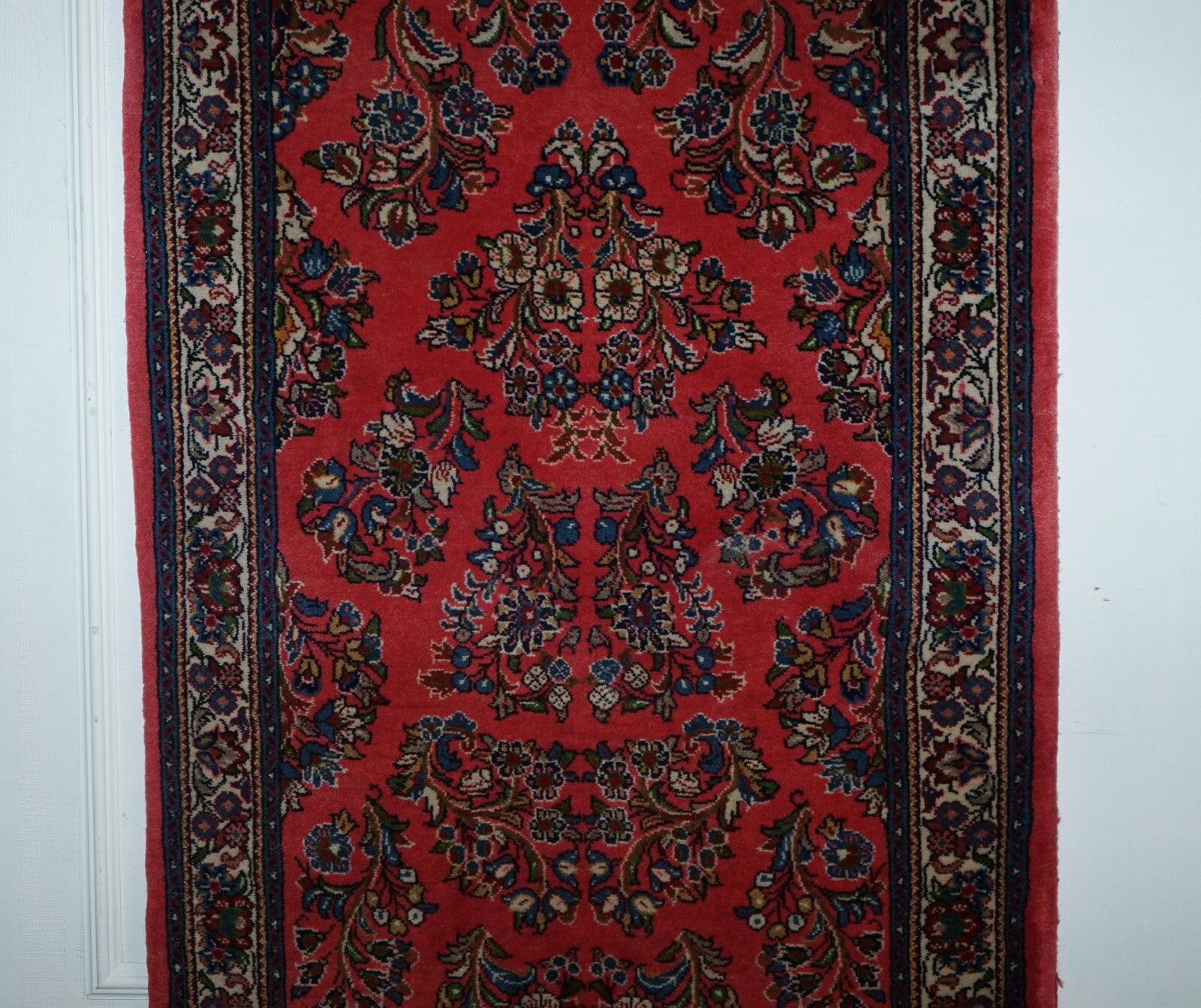 BEAUTIFUL VINTAGE  RED TURKISH CARPET HALLWAY RUNNER
