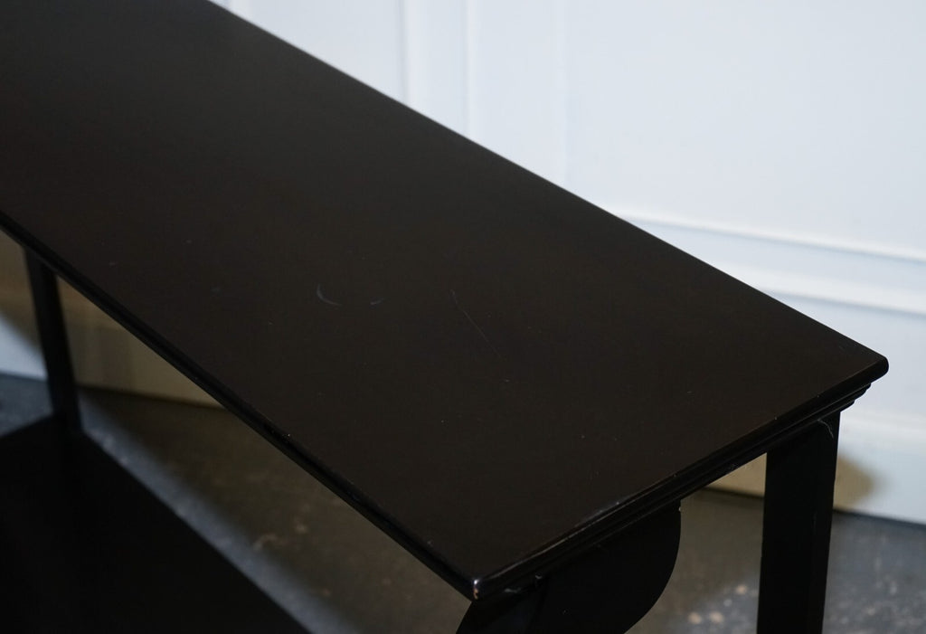LOVELY BLACK FRENCH BAROQUE STYLE CONSOLE TABLE SIDEBOARD