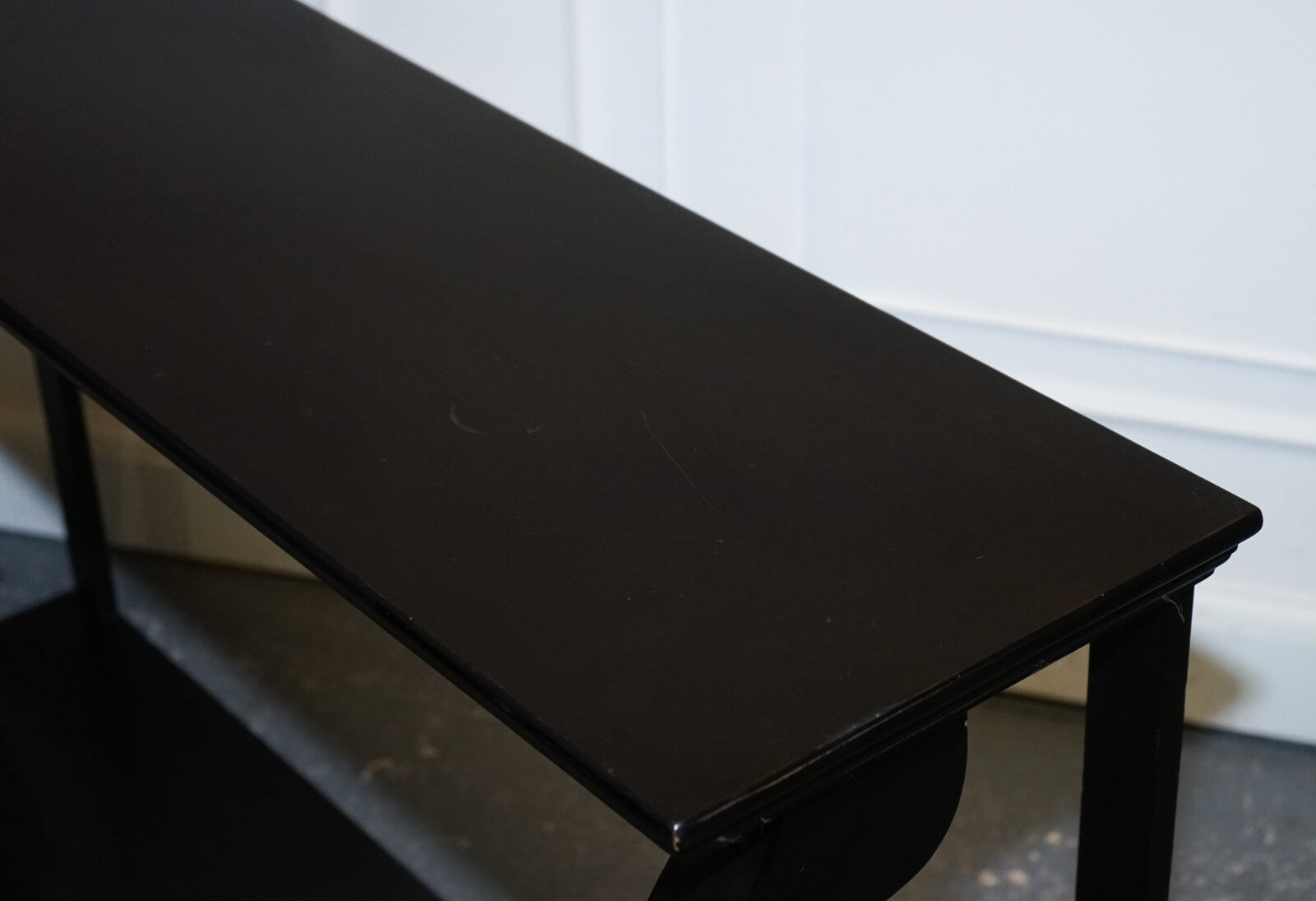 LOVELY BLACK FRENCH BAROQUE STYLE CONSOLE TABLE SIDEBOARD