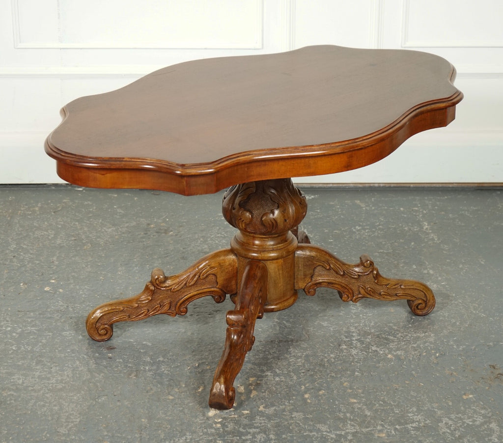VINTAGE ITALIAN WALNUT BAROQUE COFFEE TABLE J1