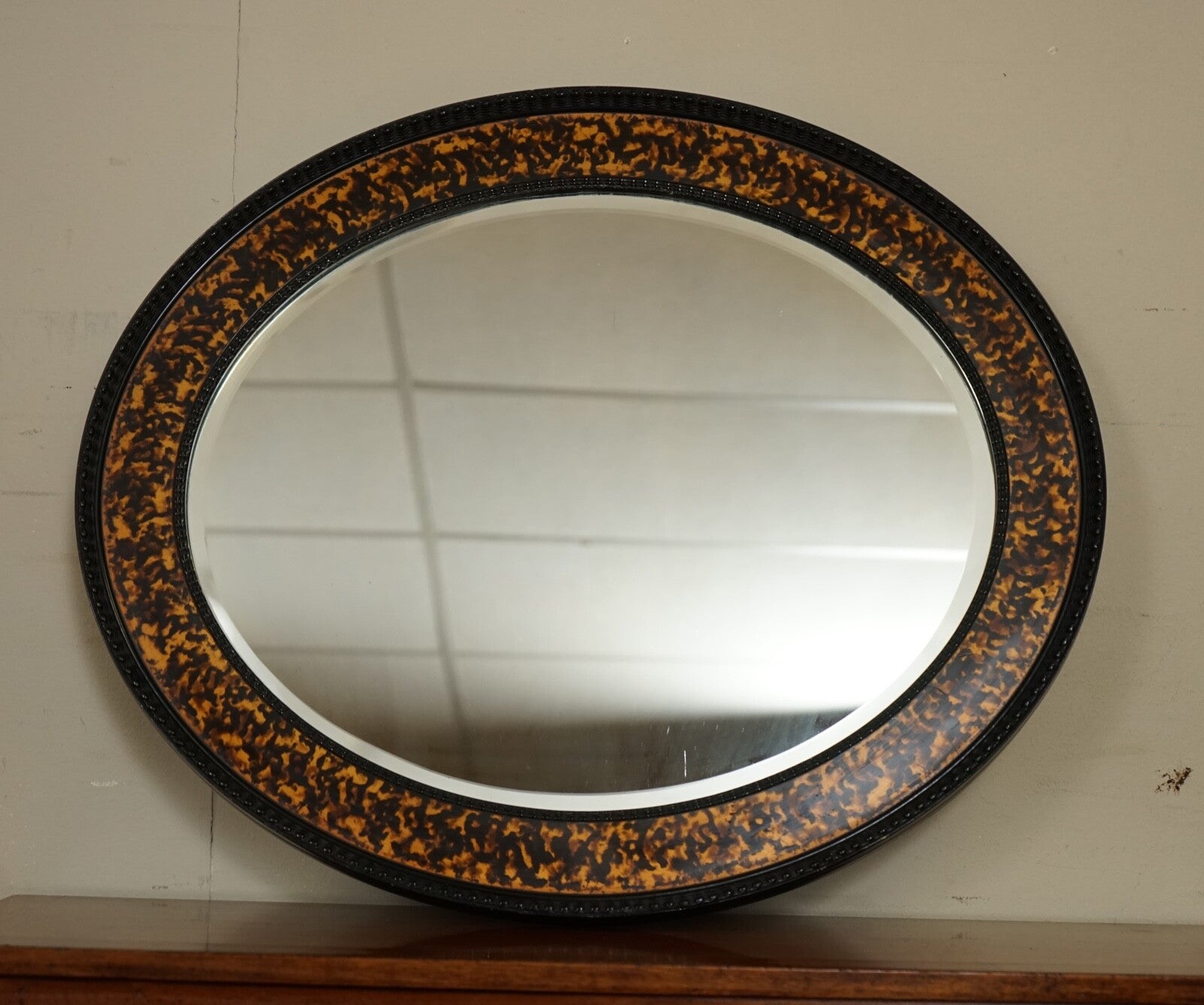 VINTAGE OVAL WALL MIRROR IN THE MANNER OF WILLIAM YEOWARD