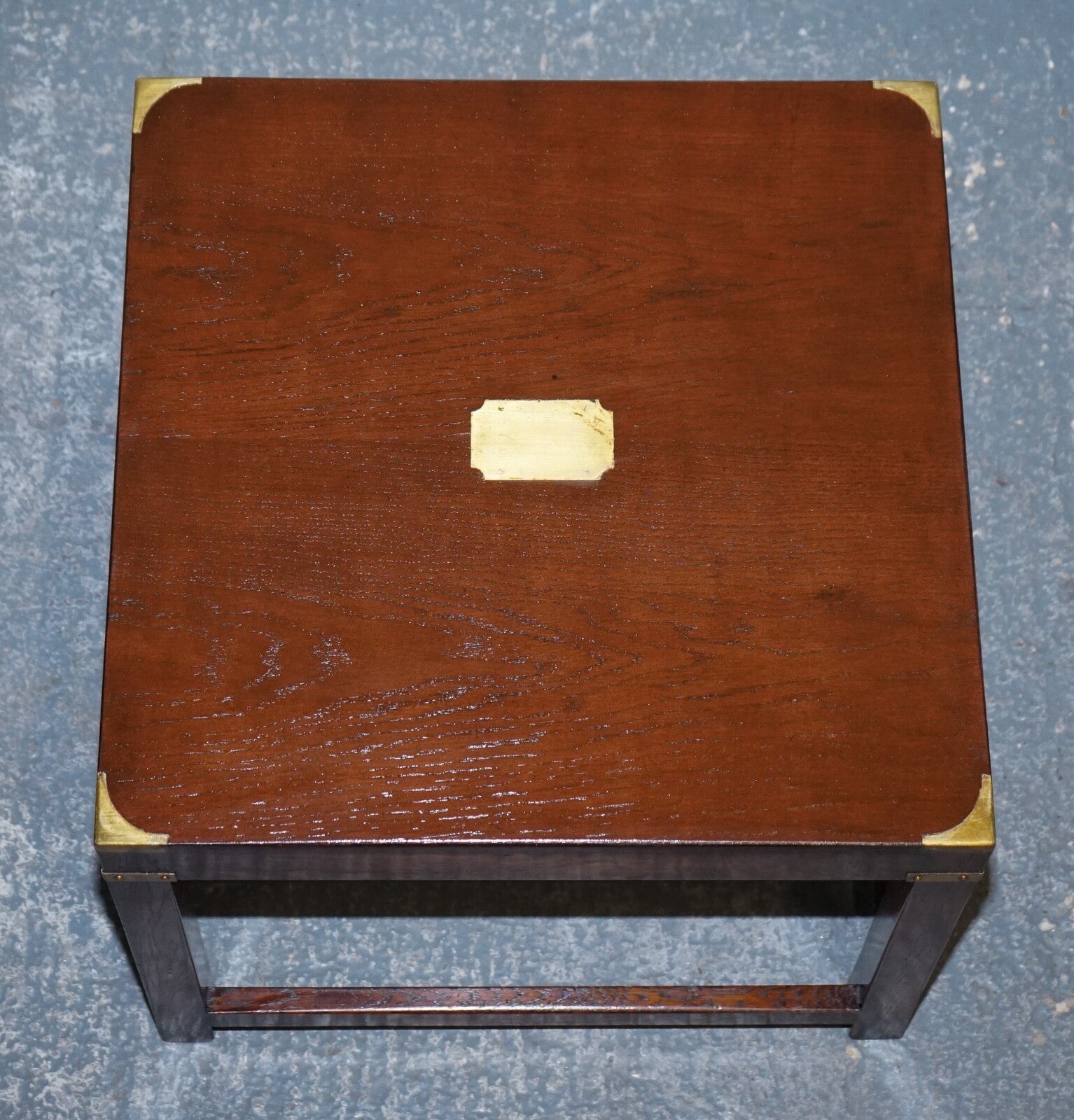 VINTAGE REH KENNEDY MILITARY CAMPAIGN SIDE END LAMP TABLE