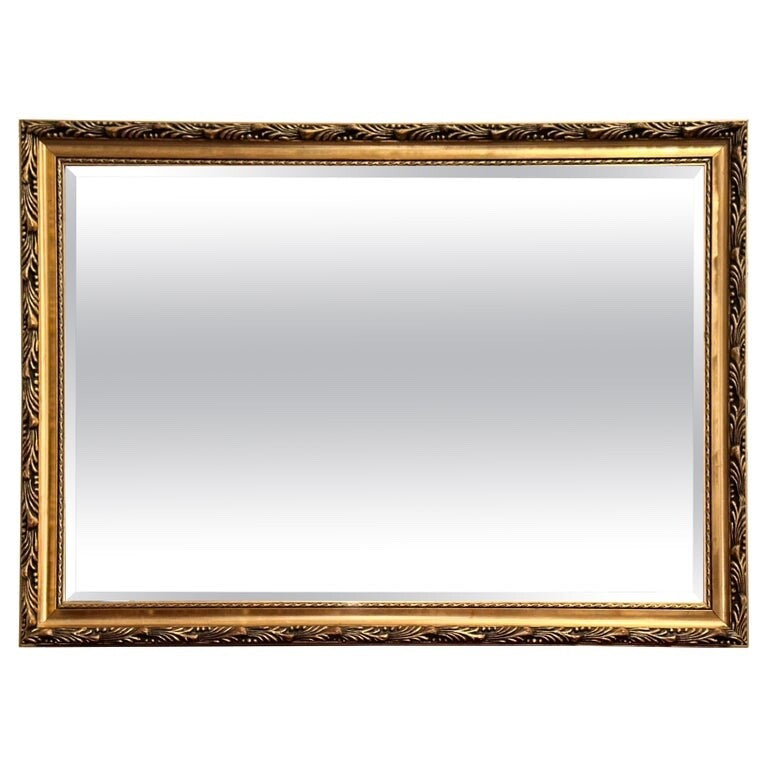 LOVELY VINTAGE GOLD ORNATE BEVELLED MIRROR